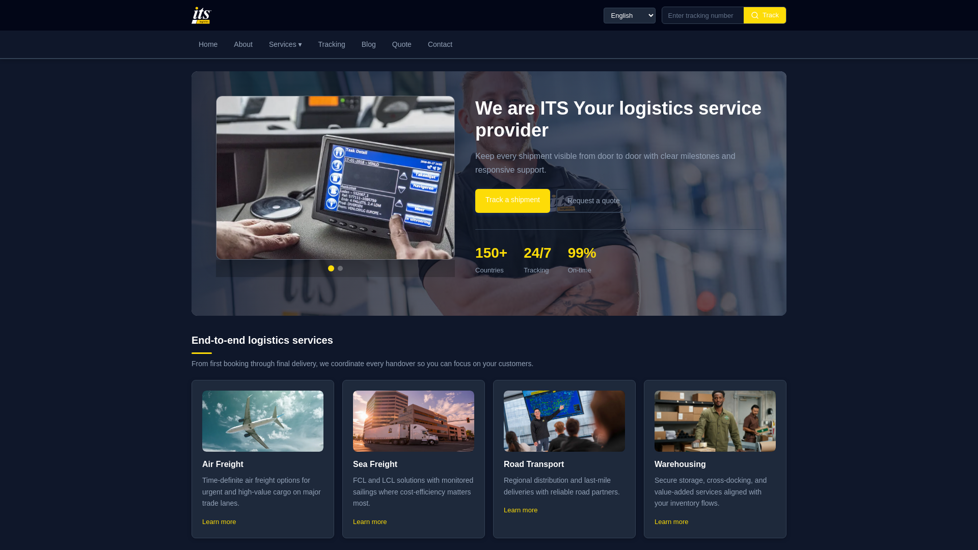 website screenshot of https://interlogisticshub.com/
