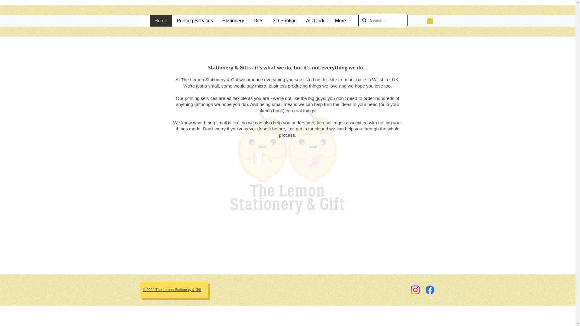 website screenshot of https://thelemonprinting.co.uk/