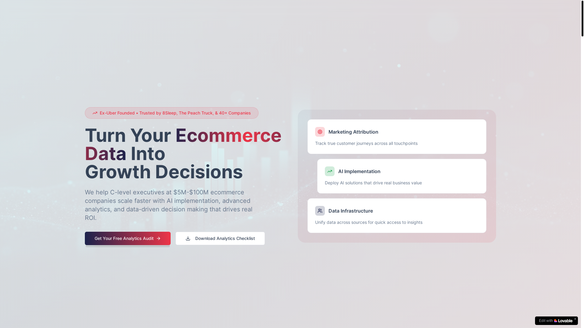 website screenshot of https://smartkelihianalytics.com/