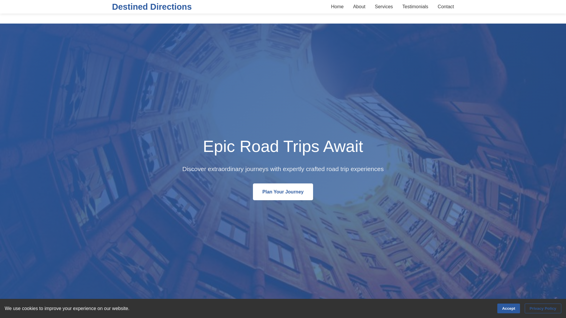 website screenshot of https://destineddirections.digital/