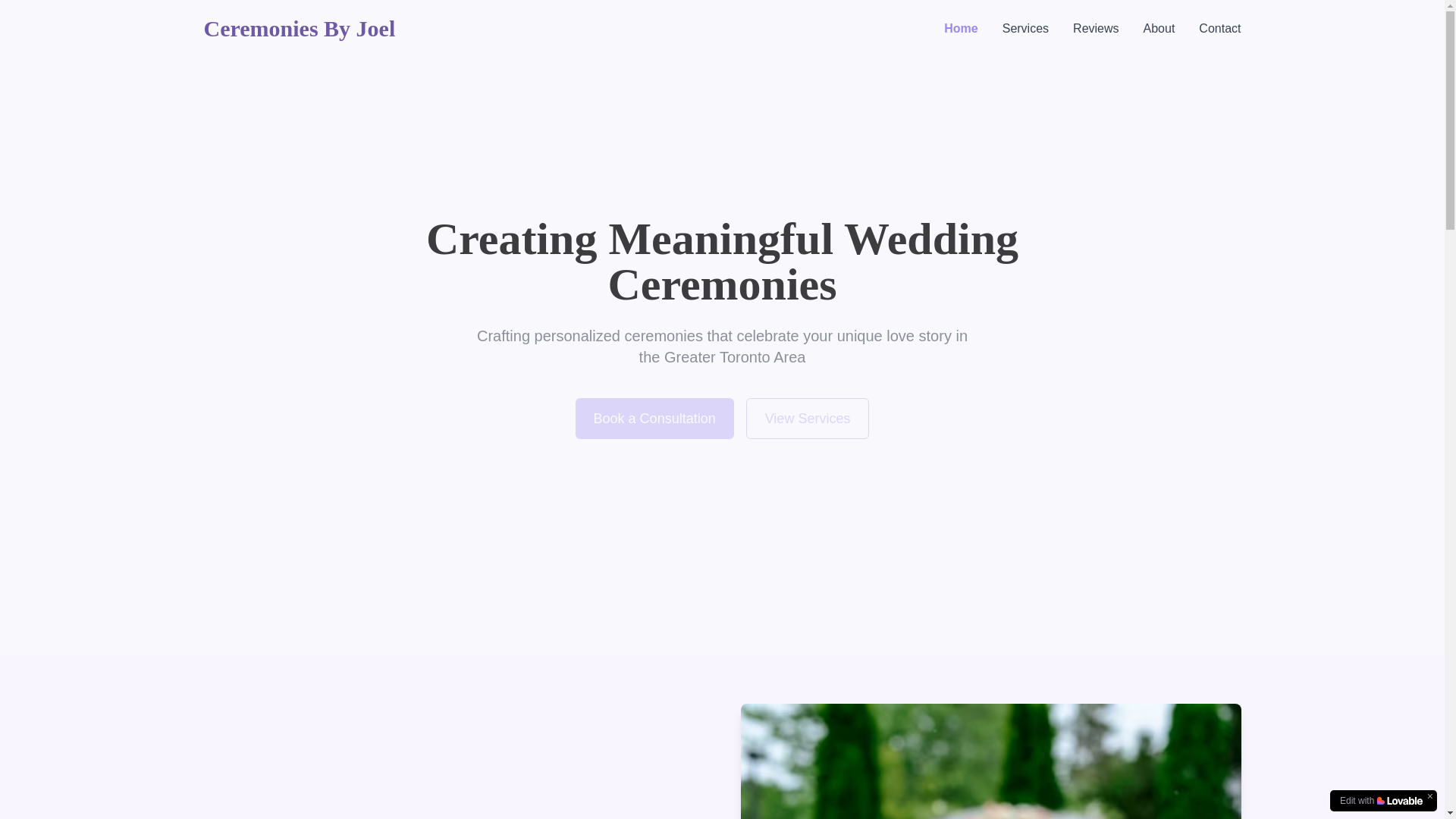 website screenshot of https://ceremoniesbyjoelrivera.com/