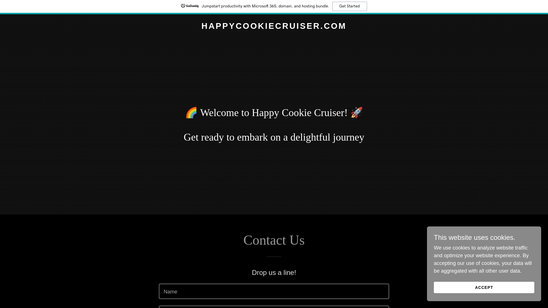 website screenshot of https://happycookiecruiser.com/