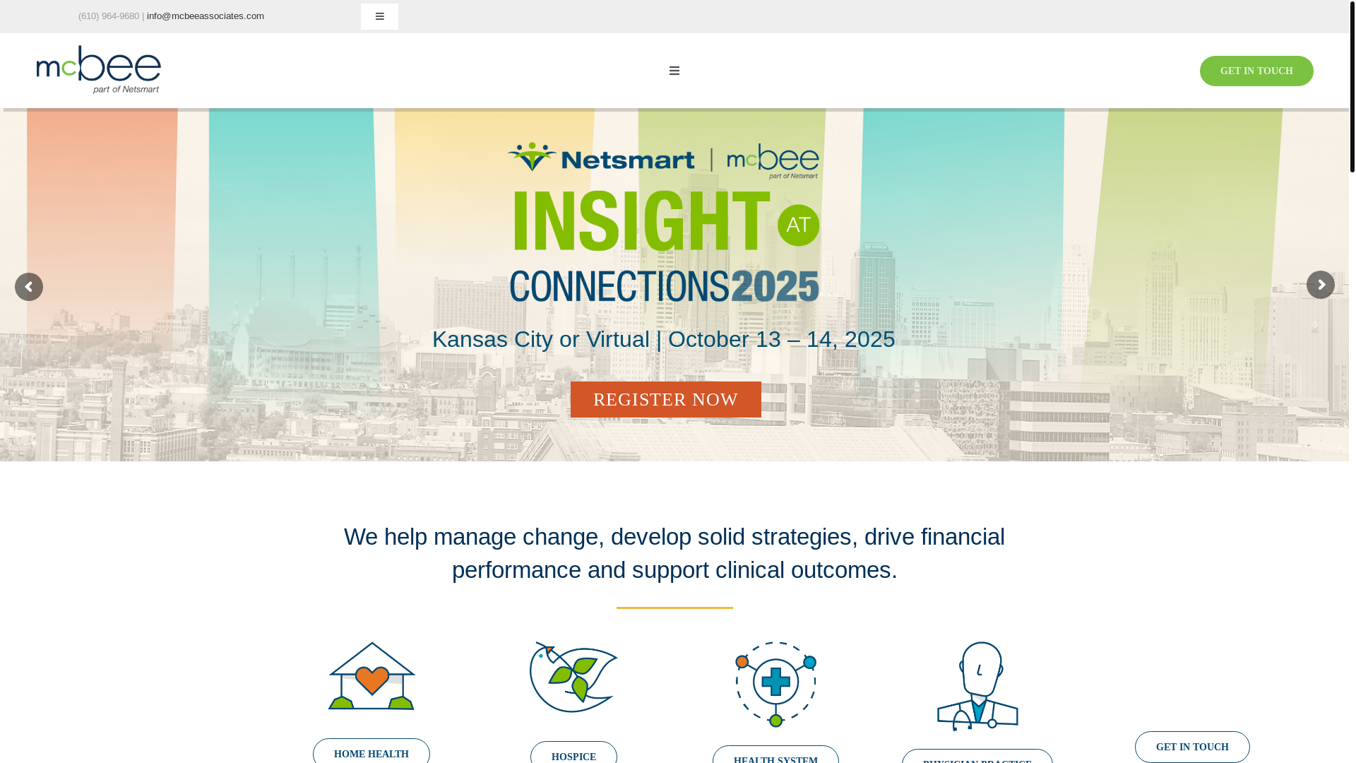 website screenshot of https://mcbeeassociates.com/