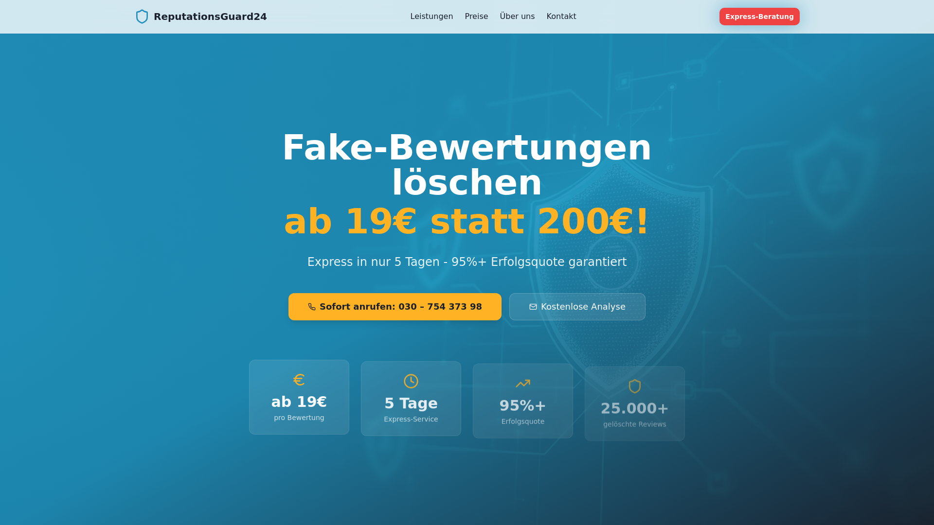 website screenshot of https://reputationssicherung.de/