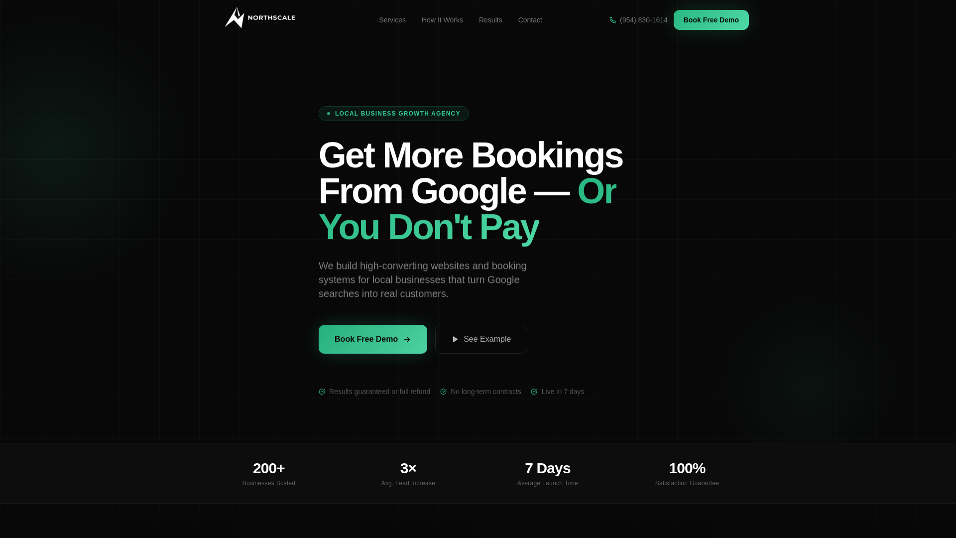 website screenshot of https://northscaleusa.com/