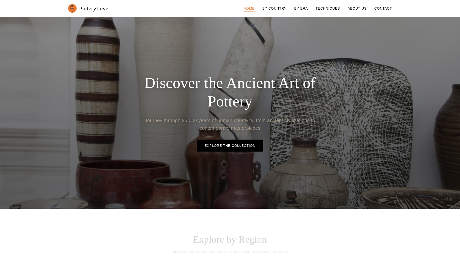 website screenshot of https://potterylover.pages.dev/