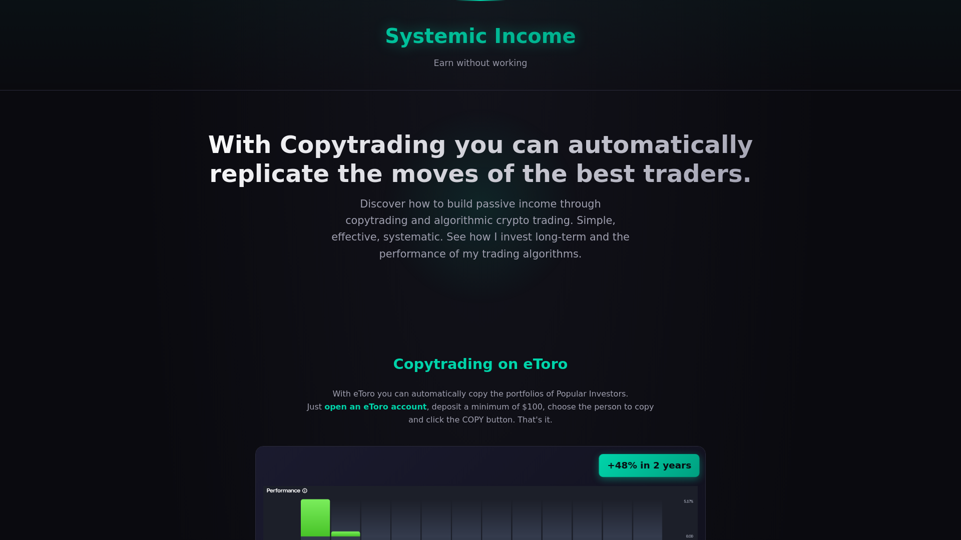 website screenshot of https://systemicincome.com