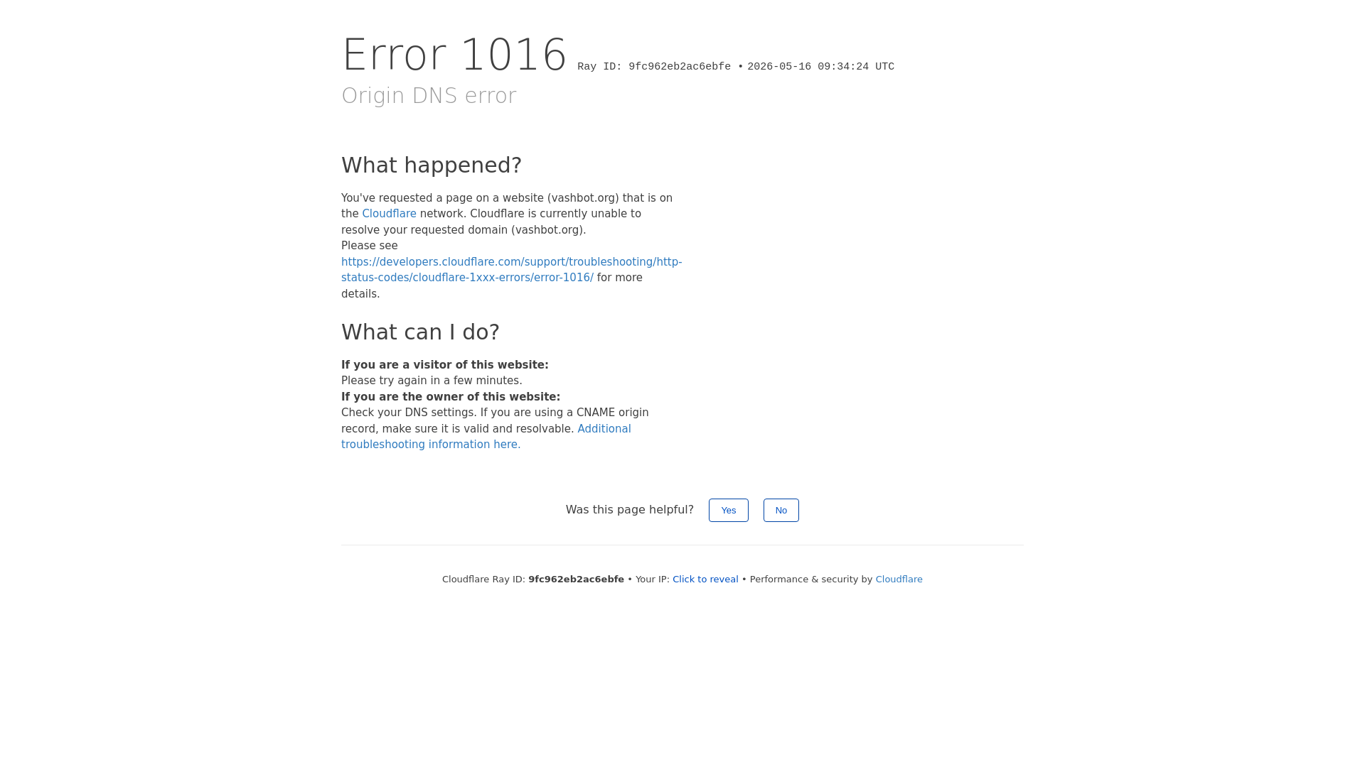 website screenshot of https://vashbot.org/