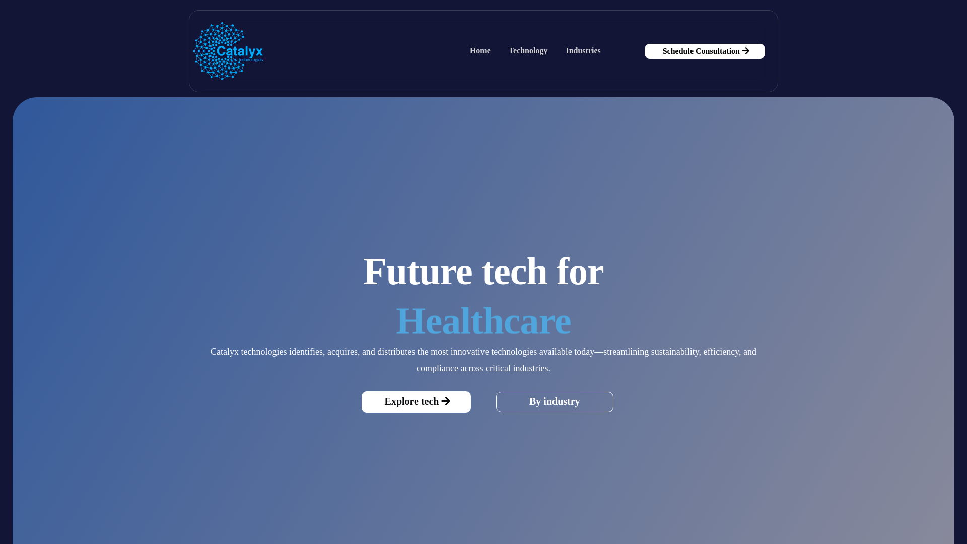 website screenshot of https://catalyxtechfl.com