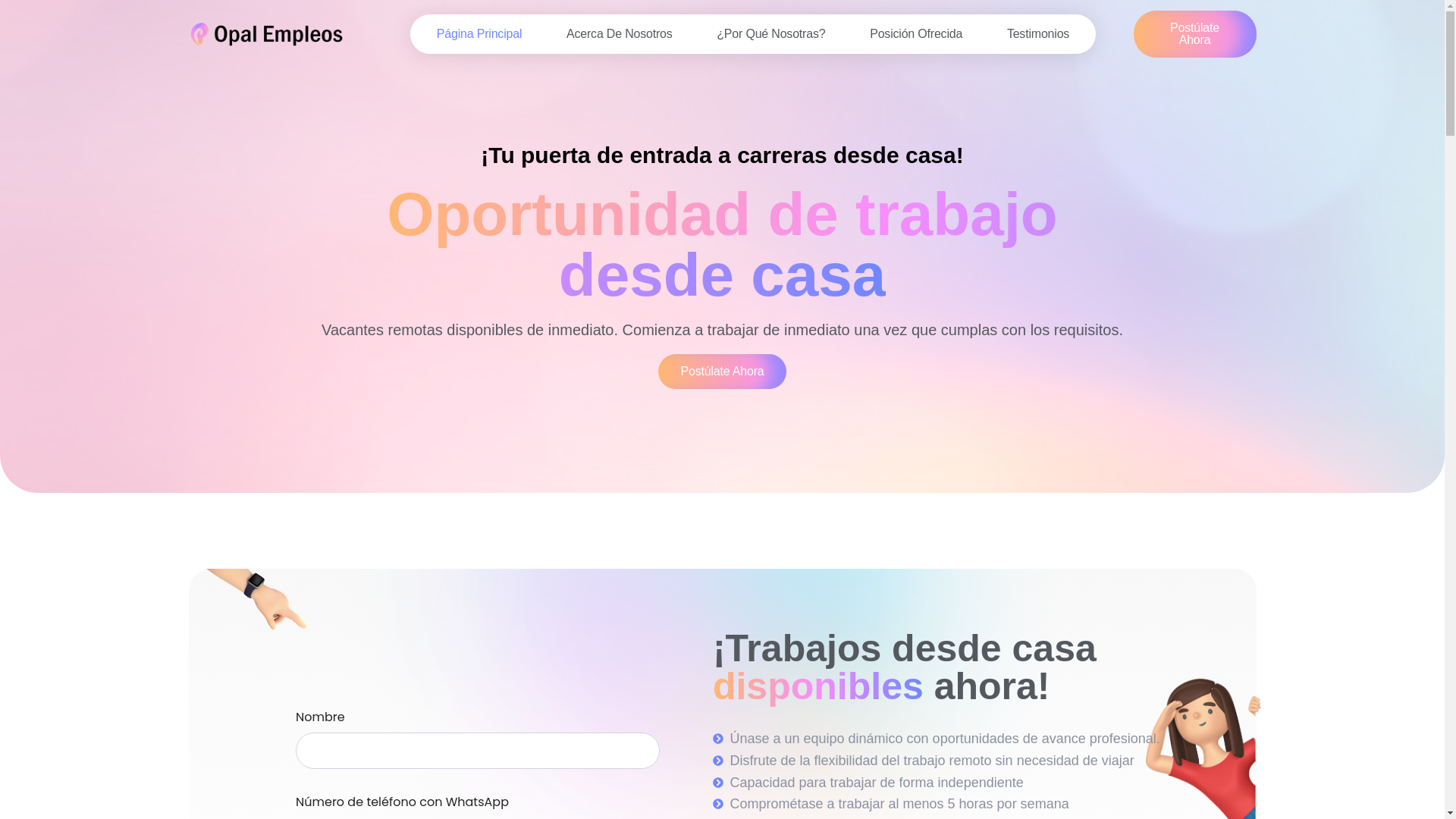 website screenshot of https://empleoopal.com/