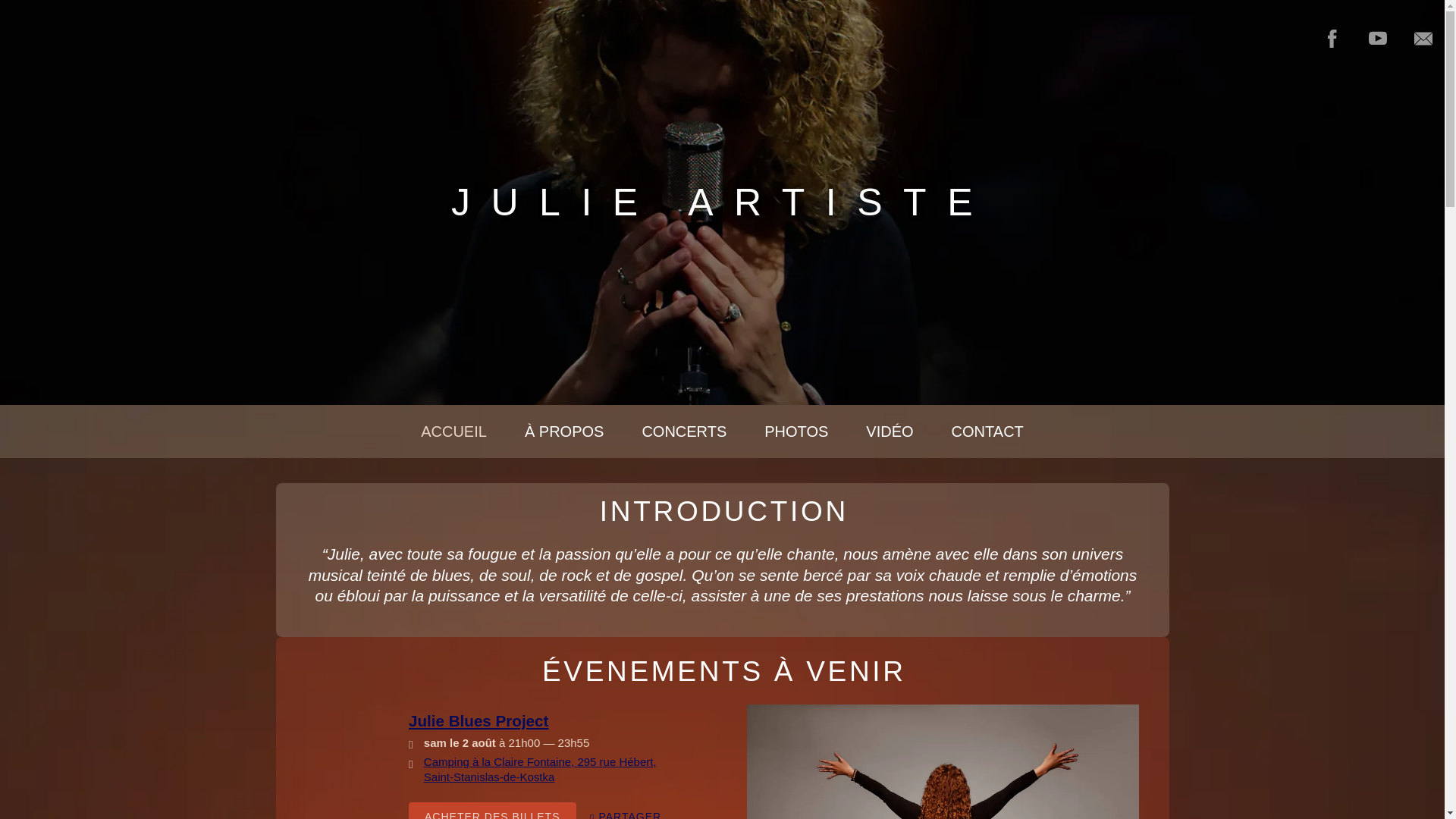 website screenshot of https://julieartiste.com/