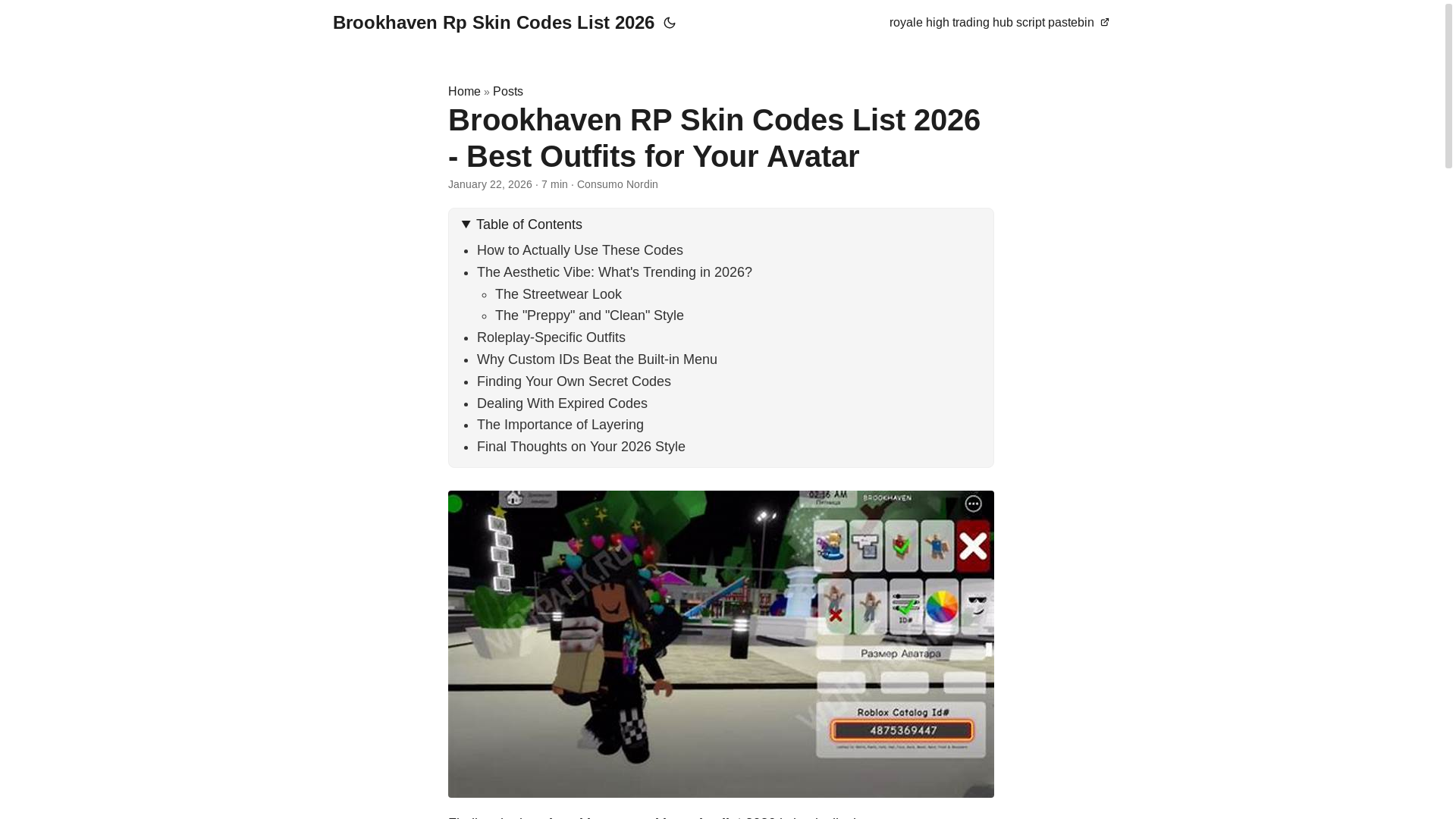 website screenshot of https://brookhavenrpskincodeslist2026.pages.dev/