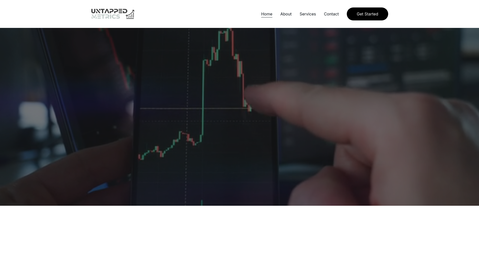 website screenshot of https://untapped-metrics.com/