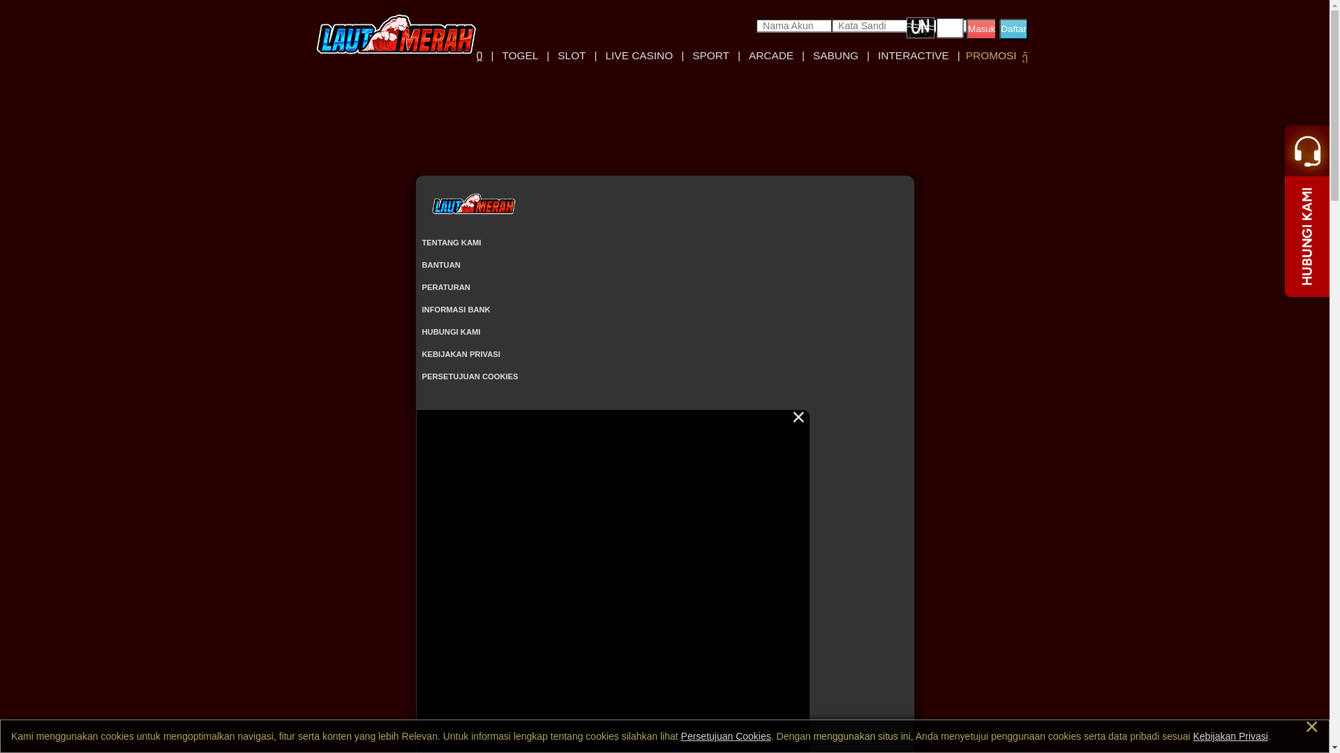 website screenshot of https://lautmerah4dappslot.live/