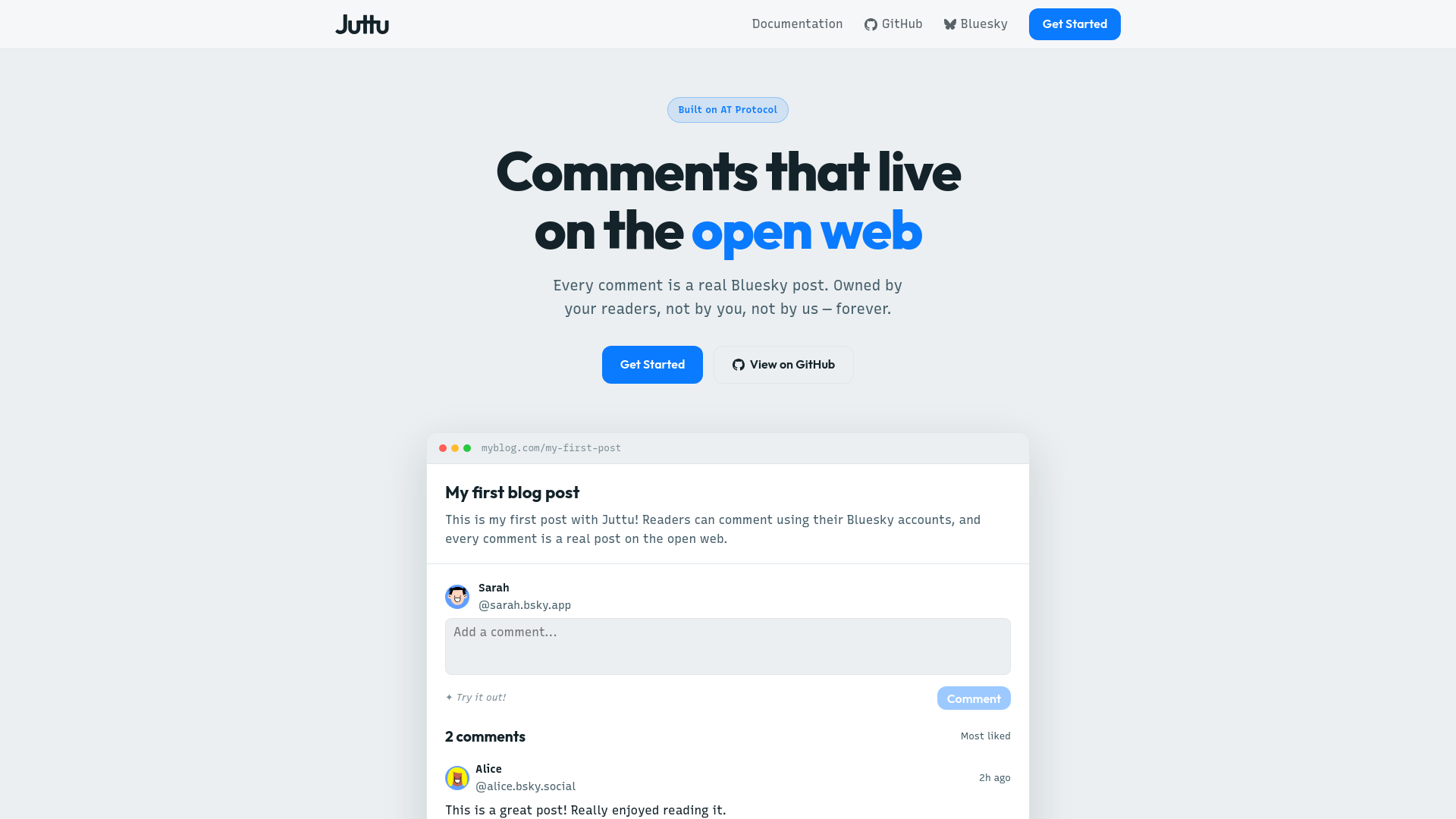 website screenshot of https://juttu.app