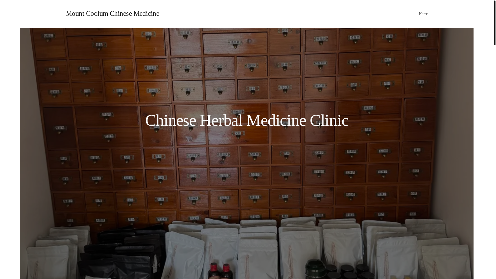 website screenshot of https://mountcoolumchinesemedicine.com/