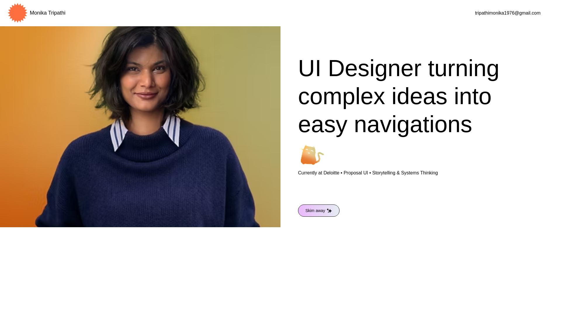 website screenshot of https://monikatripathi.info/