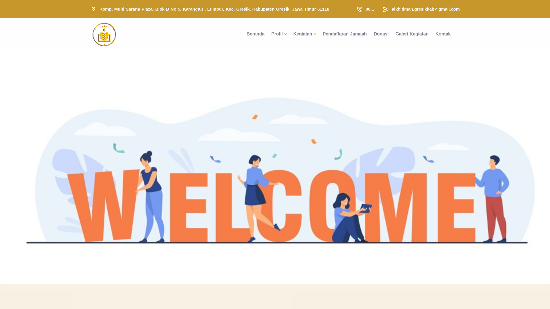 website screenshot of https://alkhidmahgresik.id