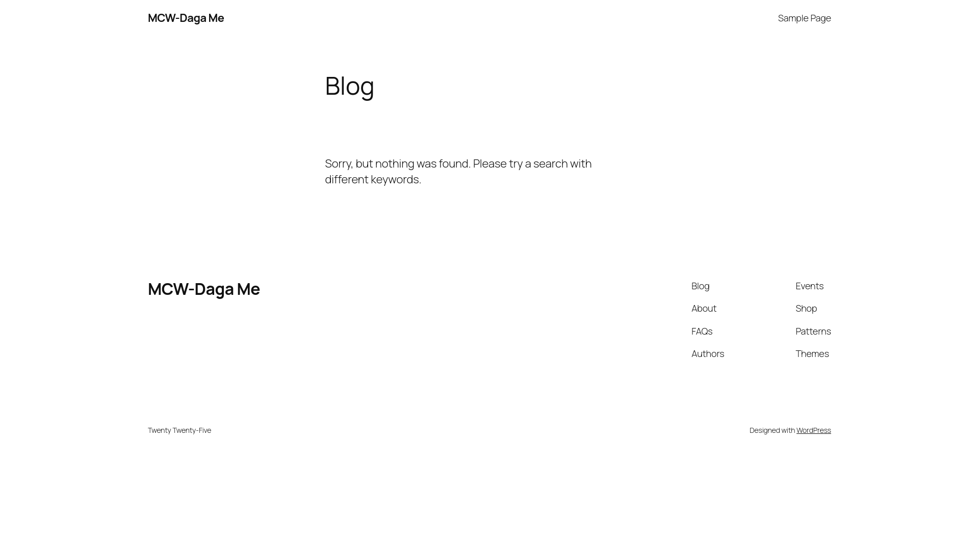 website screenshot of https://mcwdaga.me/