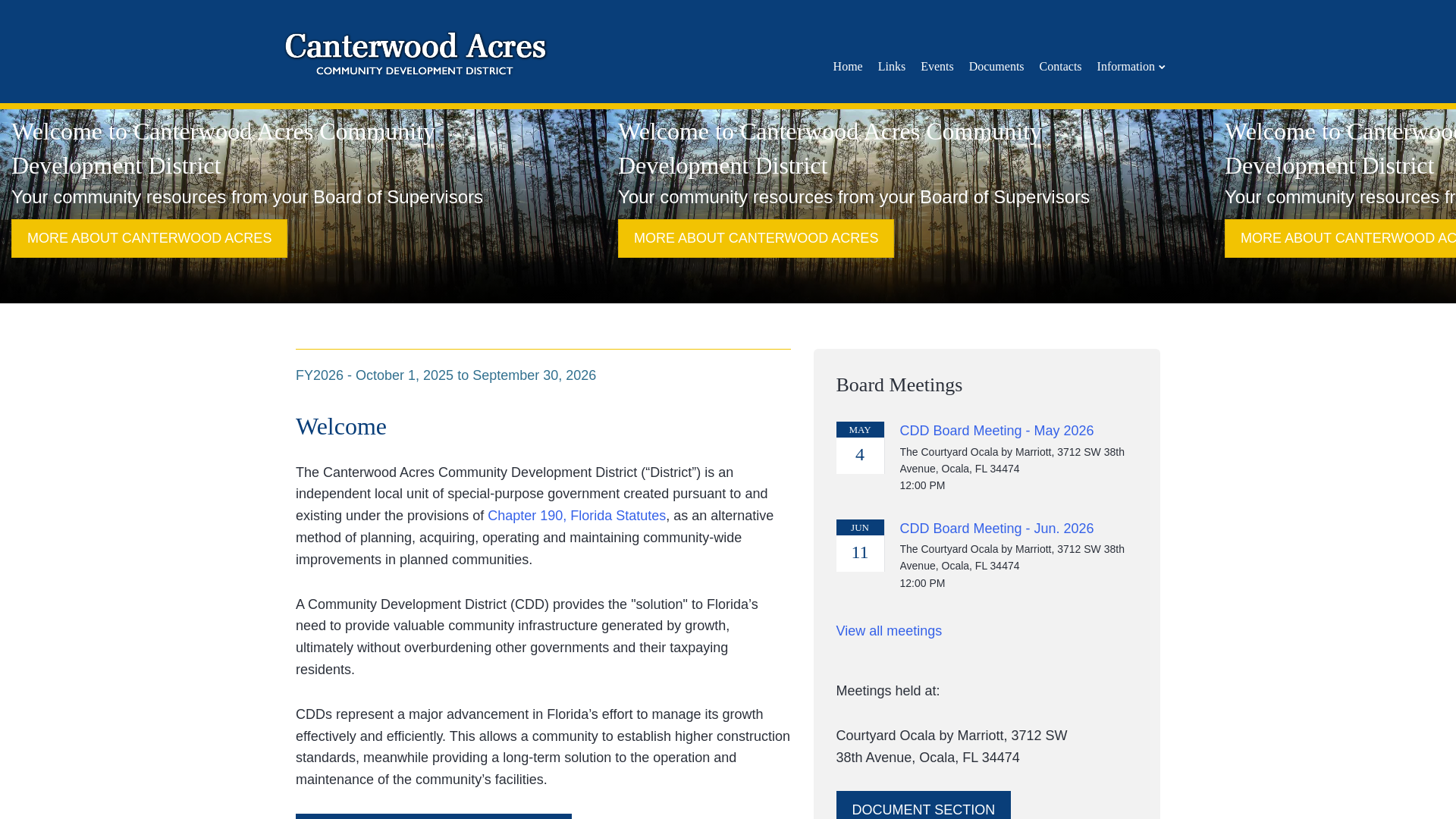 website screenshot of https://canterwoodacrescdd.com