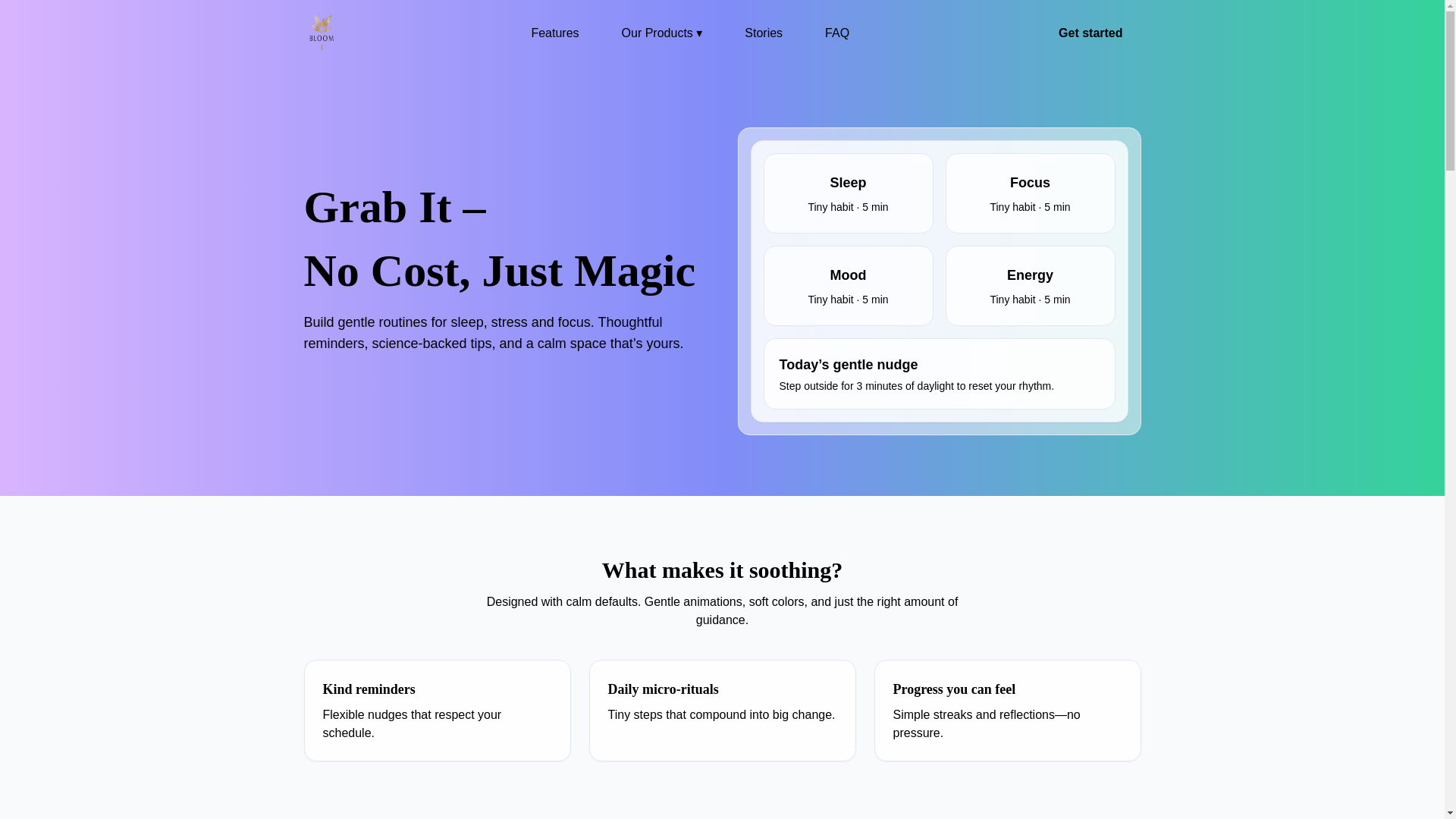 website screenshot of https://startyourbloom.com/