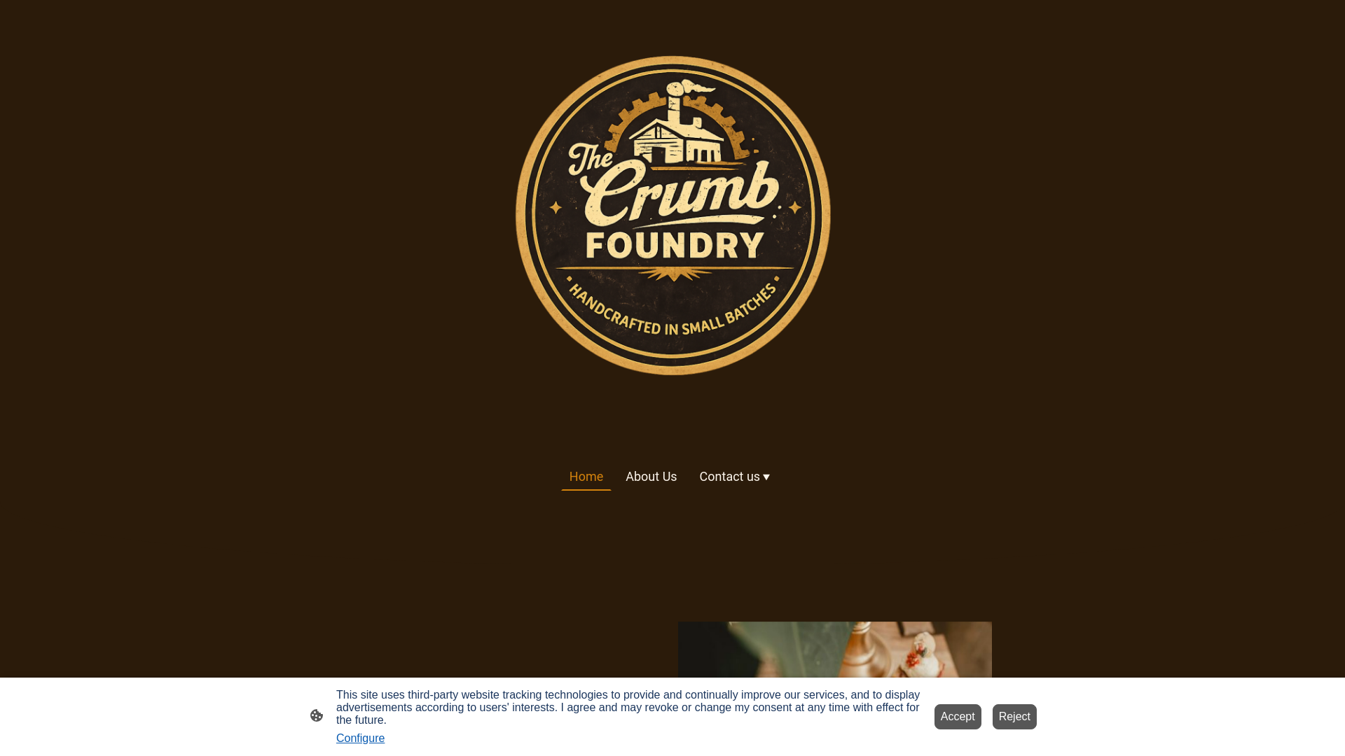 website screenshot of https://crumbfoundry.co.uk/