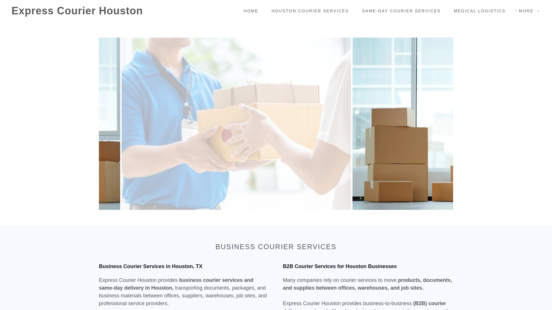 website screenshot of https://b2bdeliveryservice.com/
