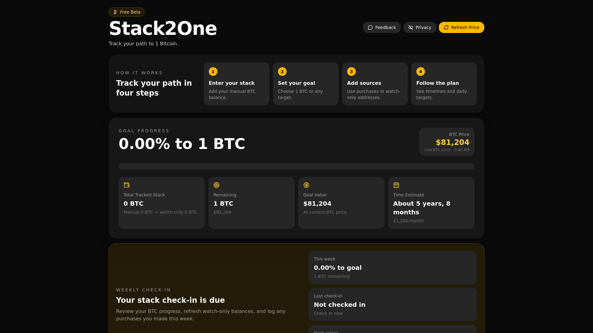website screenshot of https://stack2one.com/
