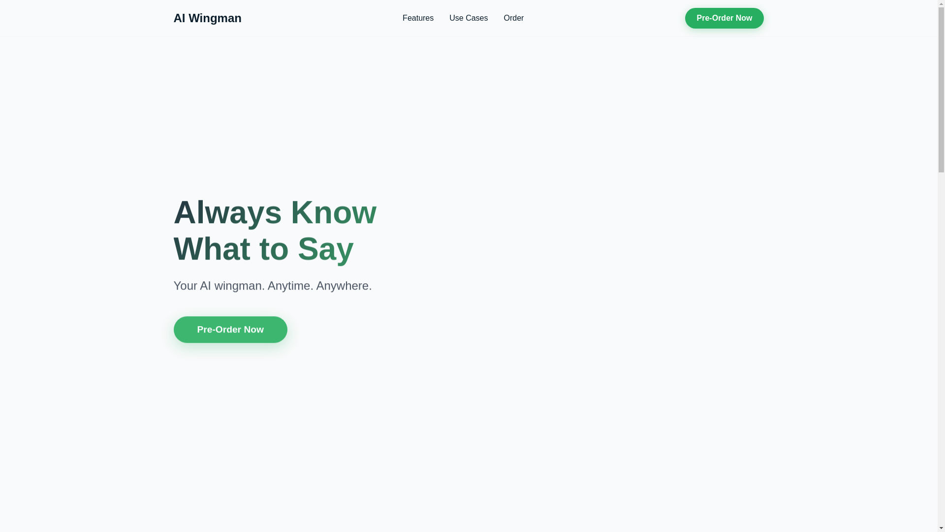 website screenshot of https://aiwingman.org/