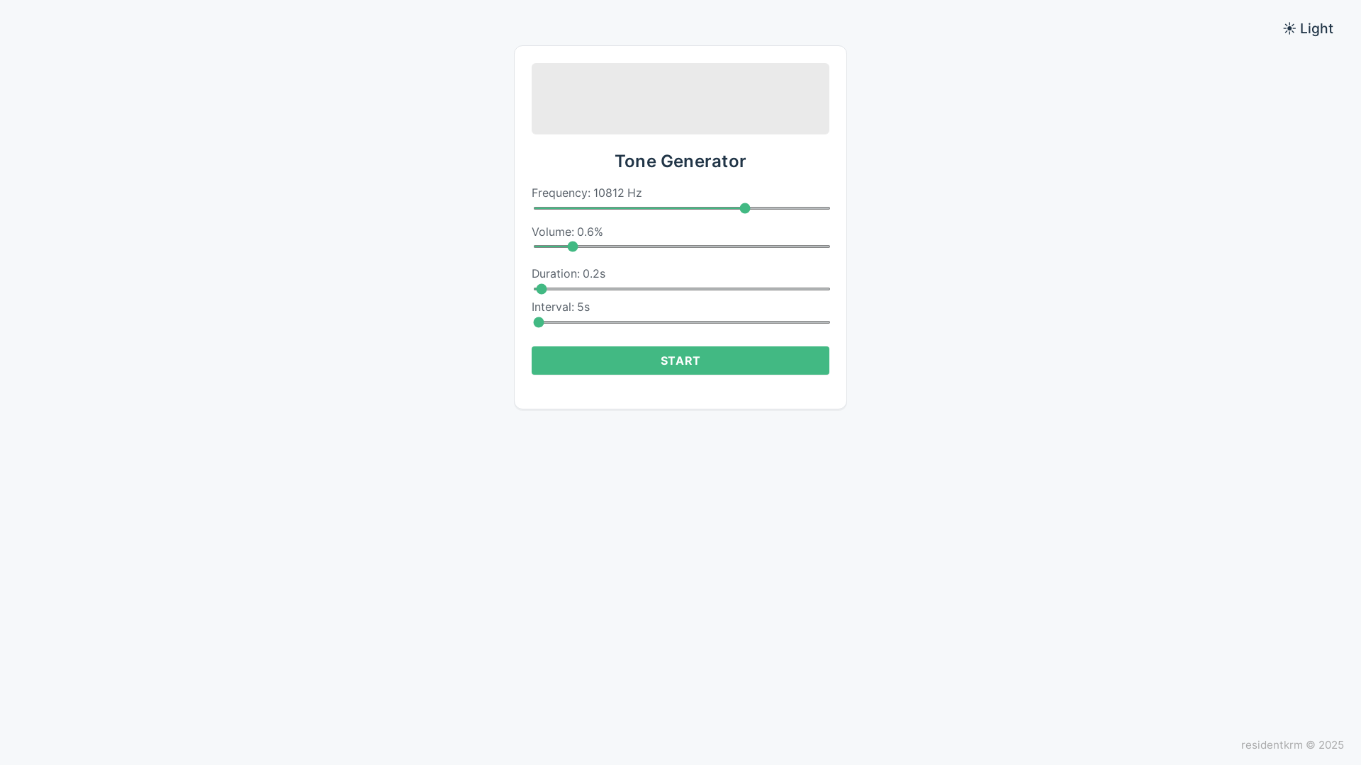 website screenshot of https://tonegen.life/