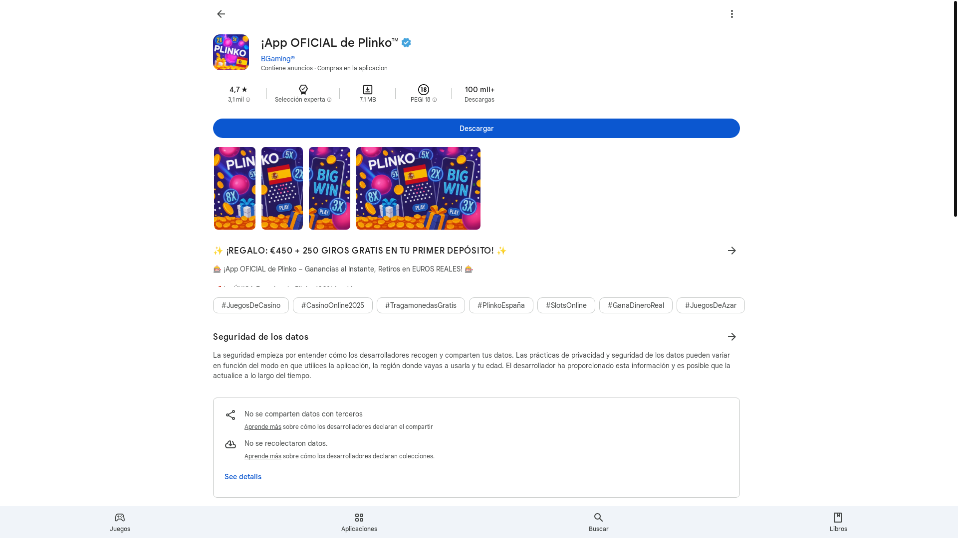 website screenshot of https://luckyplinkoes.xyz/