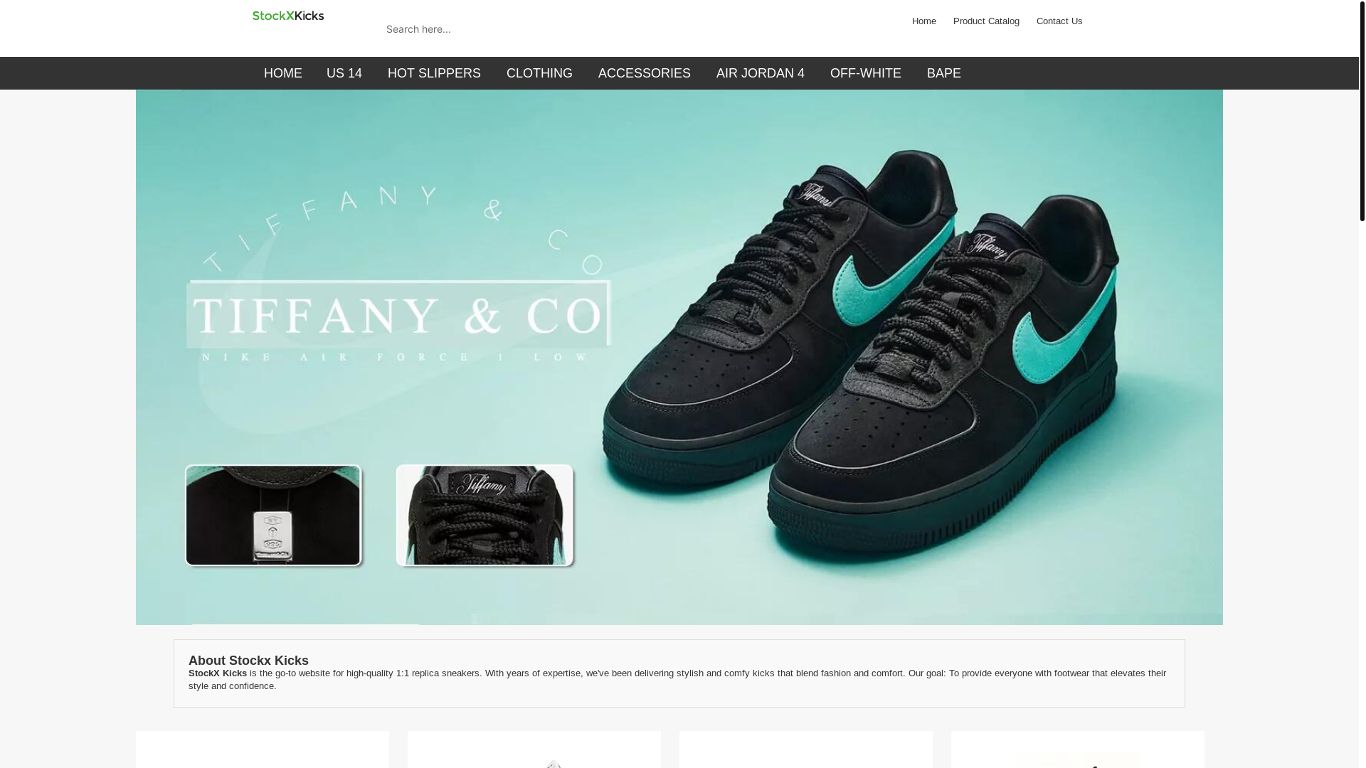 website screenshot of https://stockx-kicks.shop/