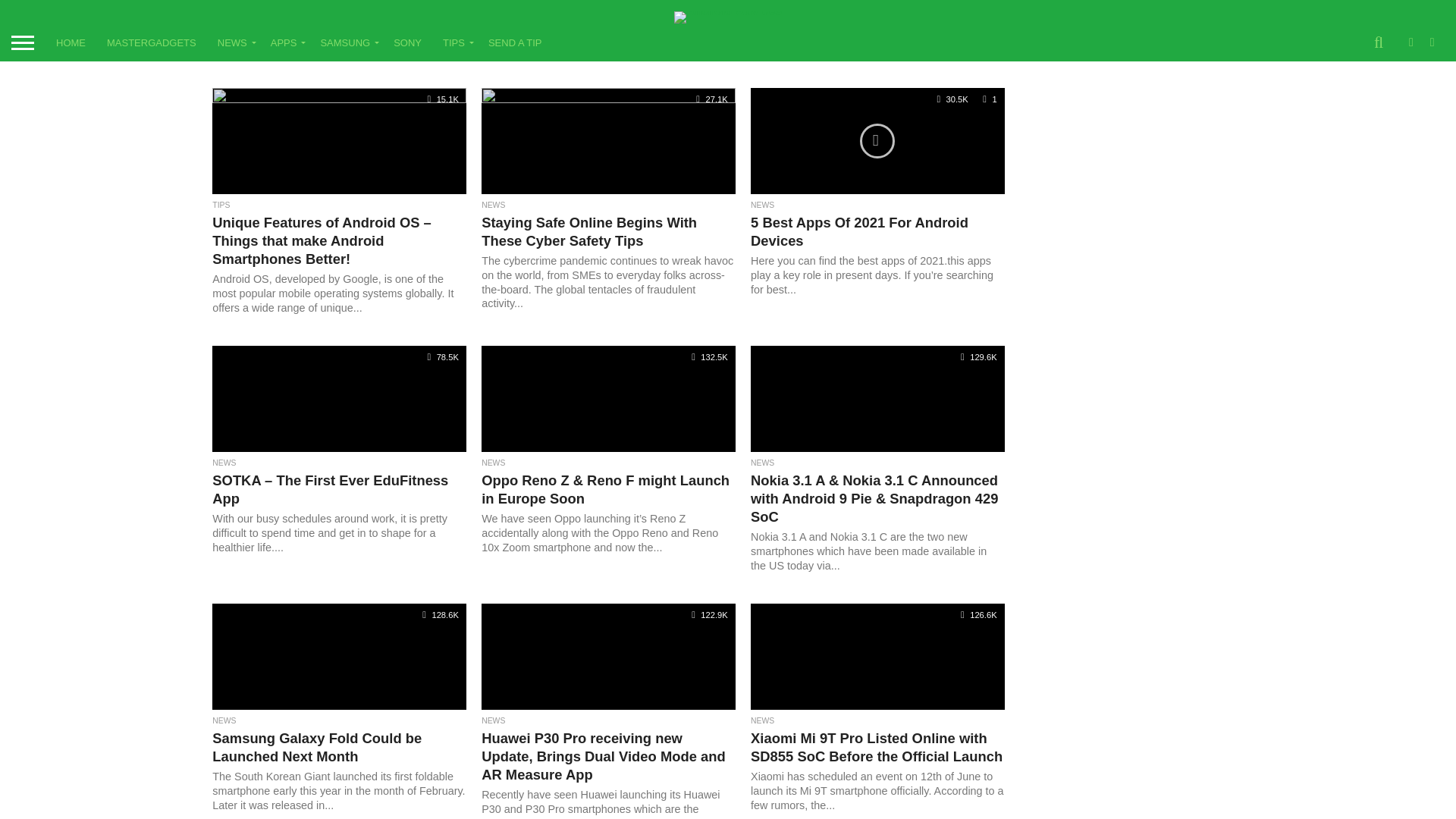 website screenshot of https://androidadvices.com