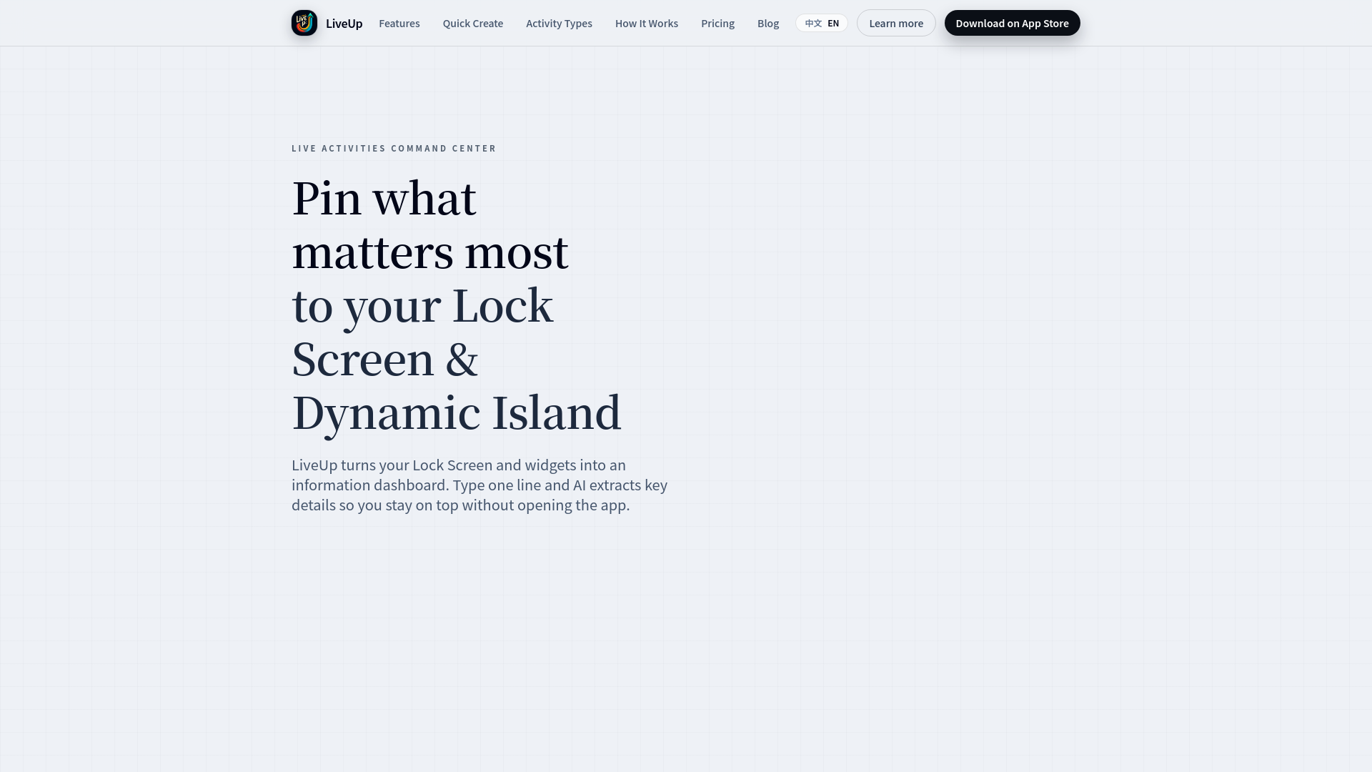 website screenshot of https://getliveup.com