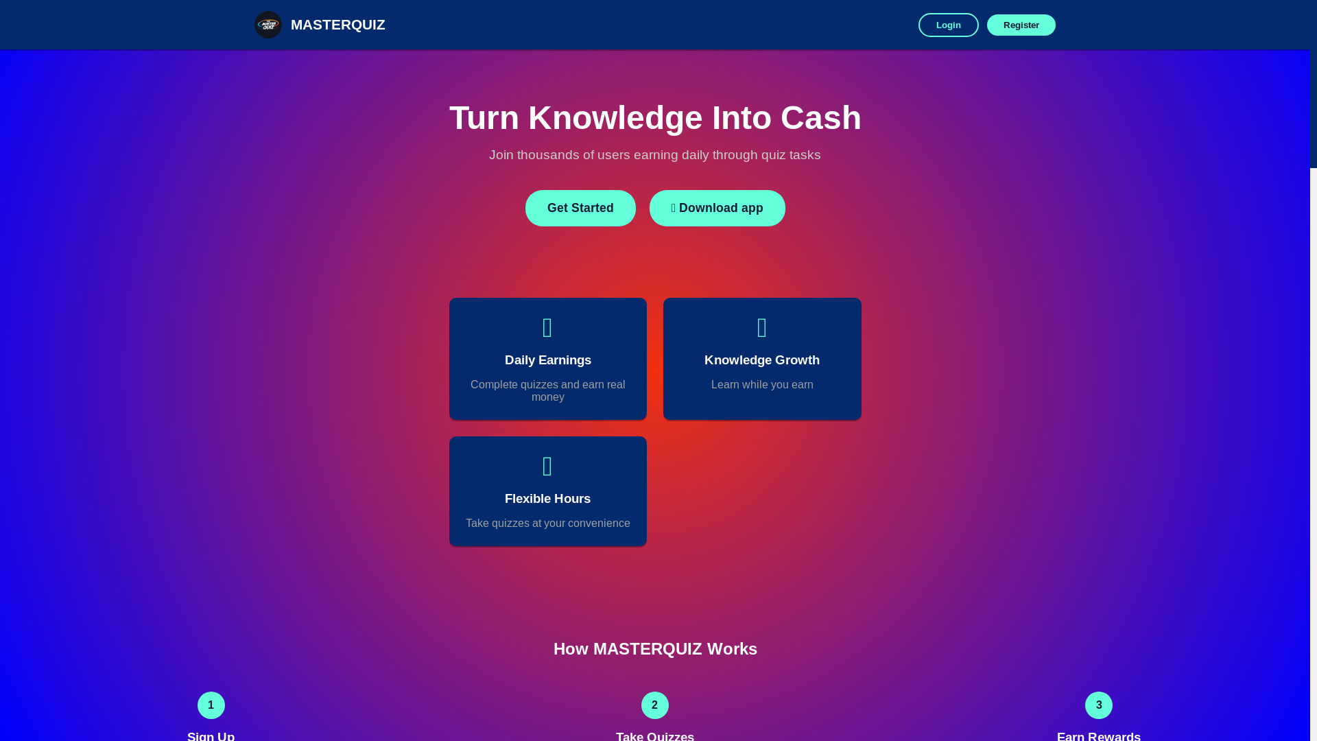 website screenshot of https://masterquizsite.co.ke/