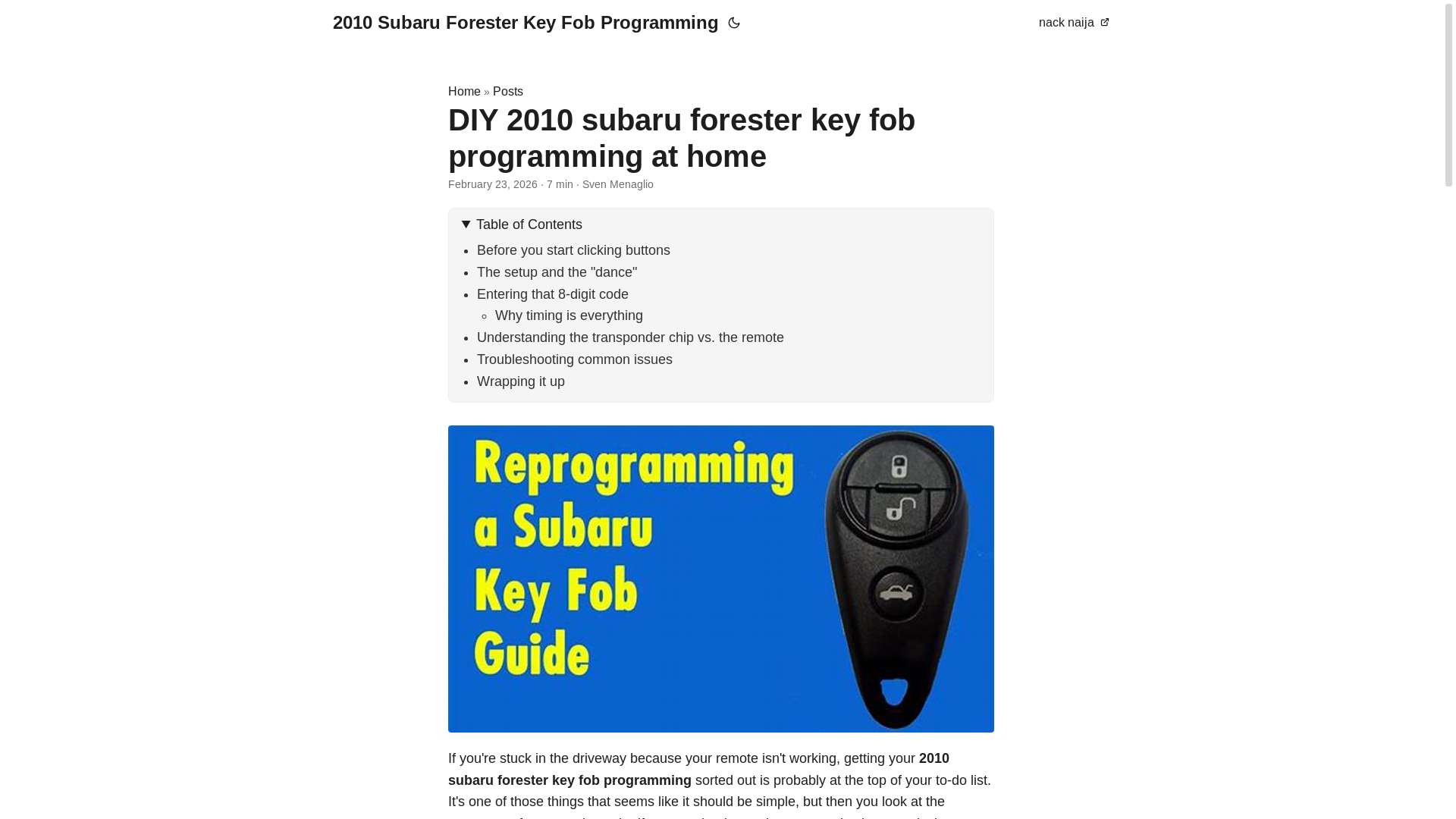 website screenshot of https://2010-subaru-forester-key-fob-programming.pages.dev/