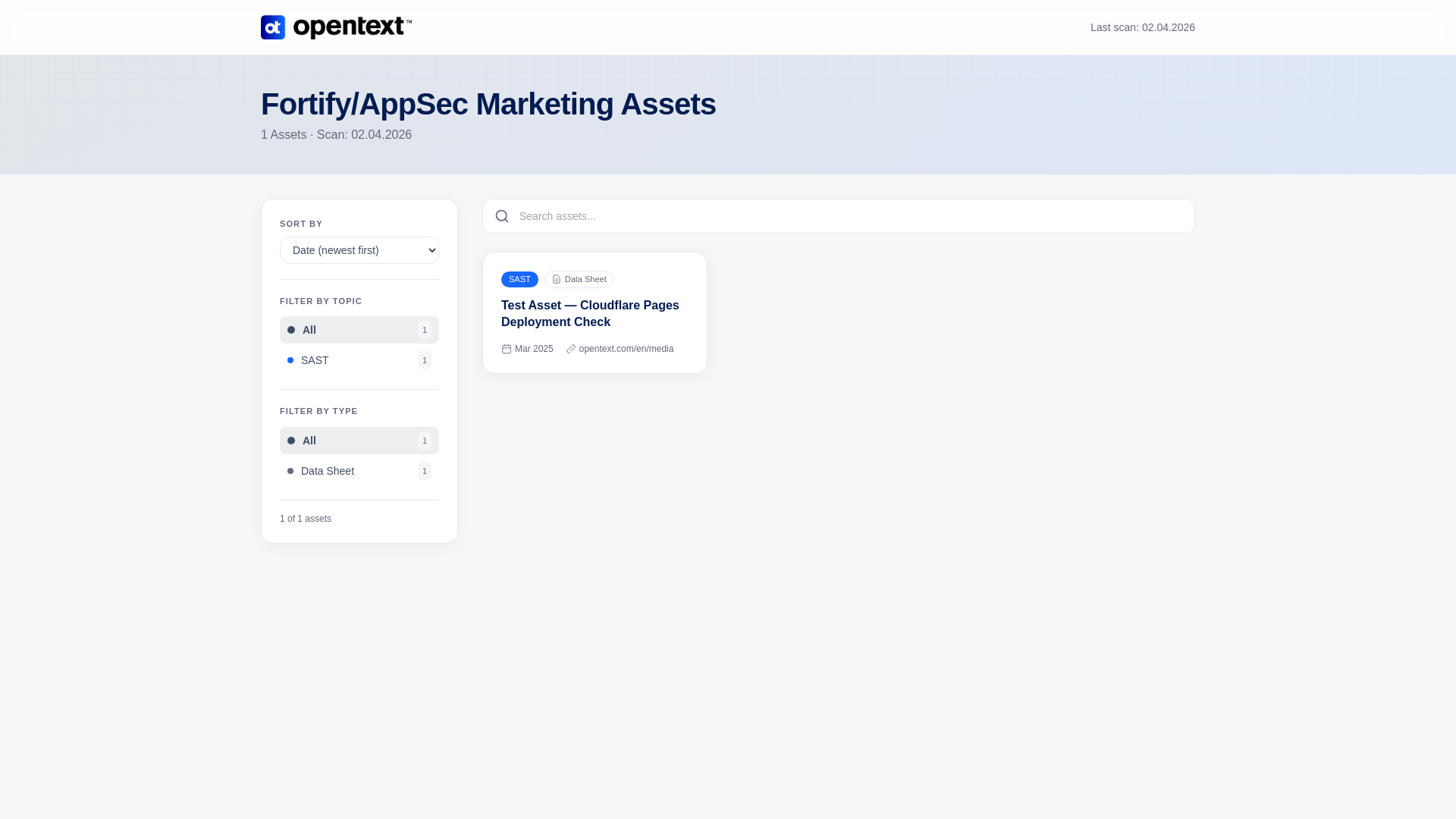website screenshot of https://ot-appsec-assets-report.pages.dev/