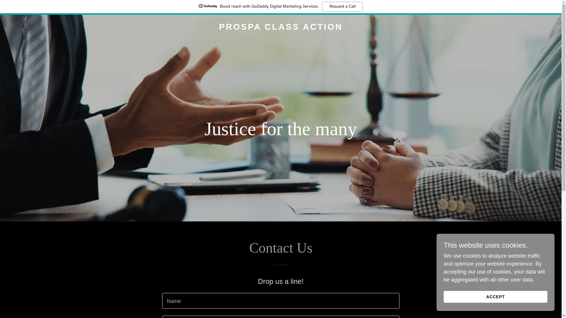 website screenshot of https://prospaclassaction.org/