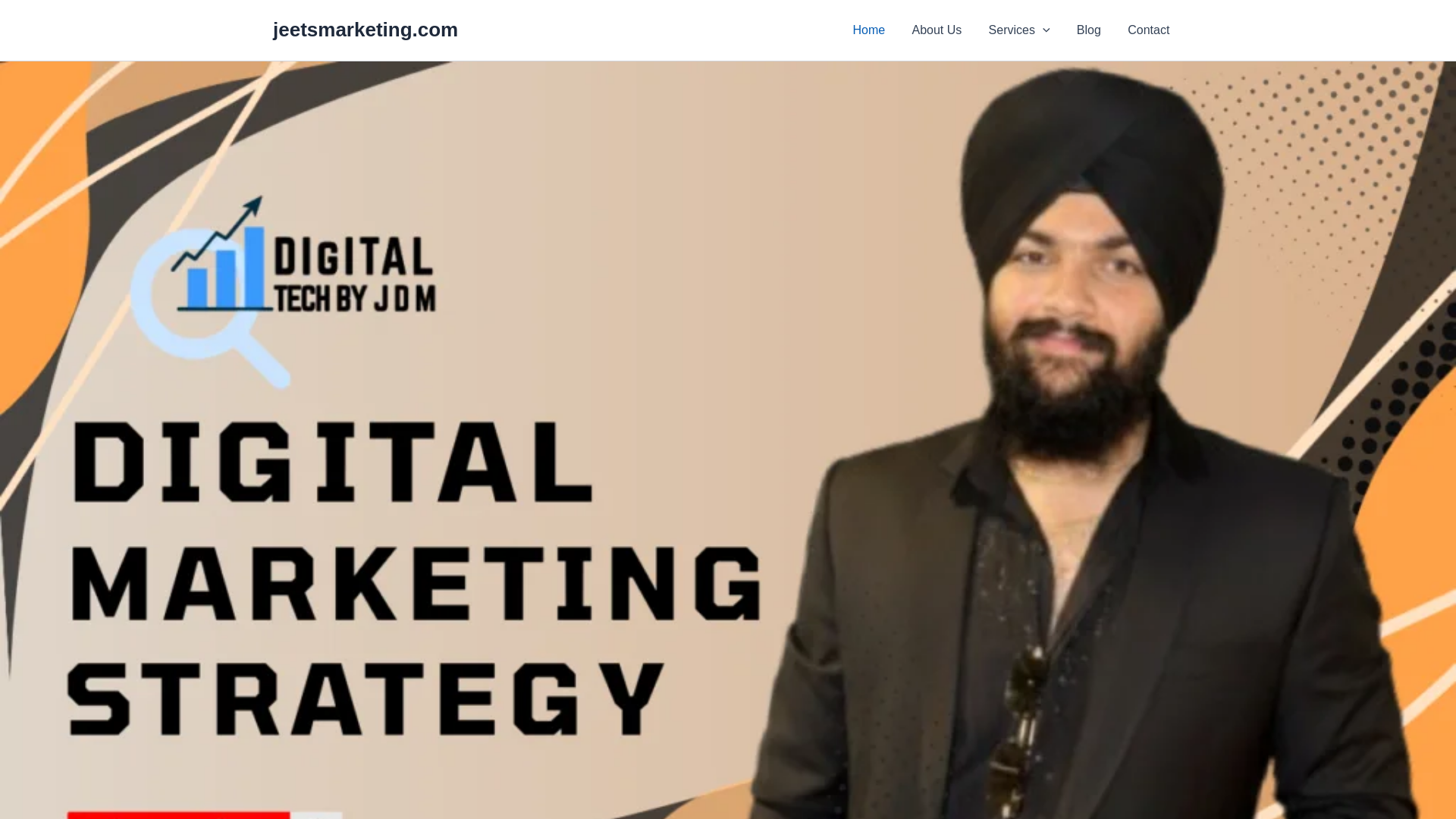 website screenshot of https://jeetsmarketing.com/