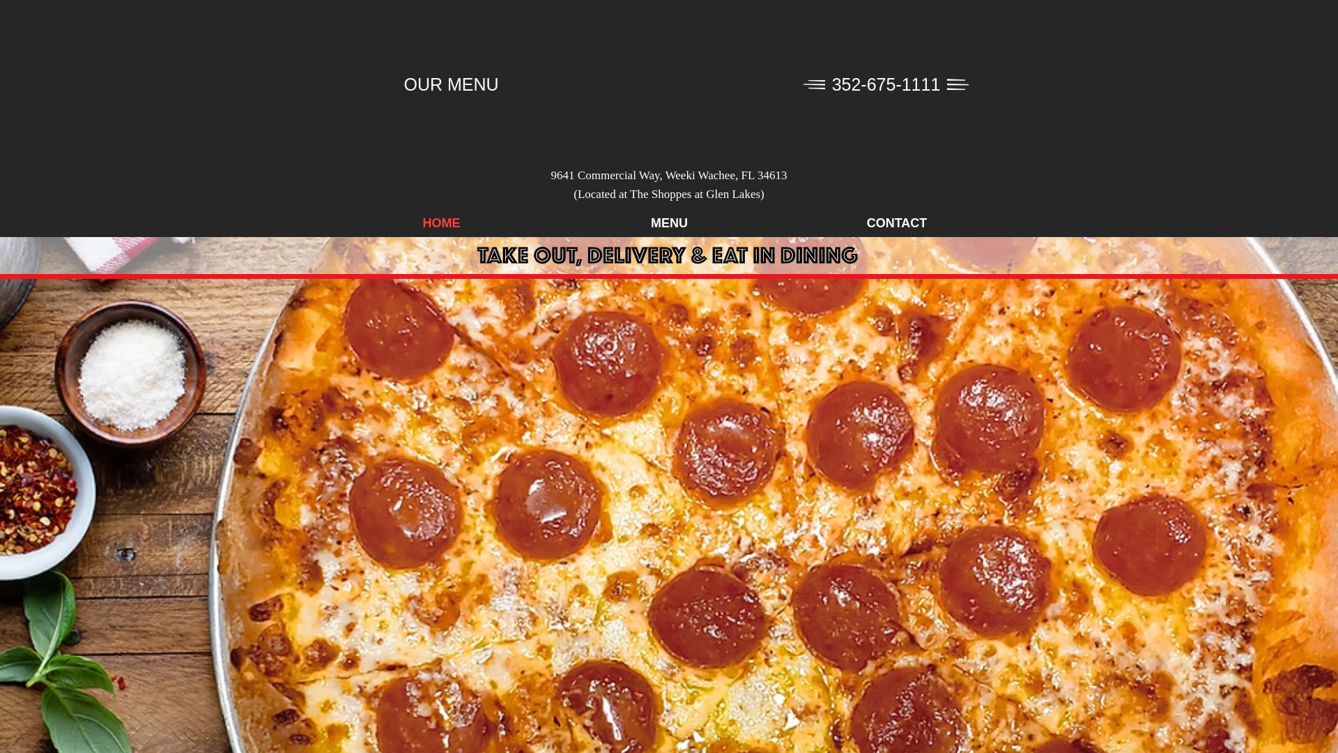 website screenshot of https://valentinaspizzeriafl.com