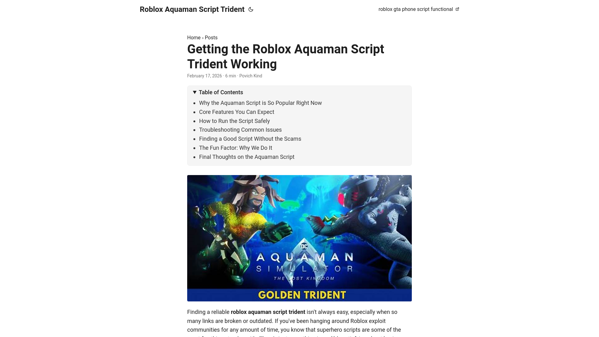 website screenshot of https://roblox-aquaman-script-trident.pages.dev/