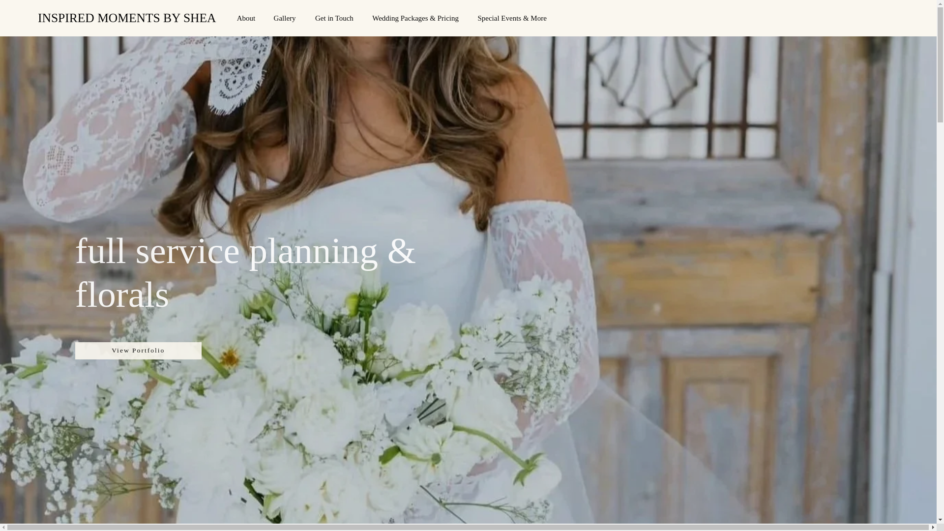 website screenshot of https://inspiredmomentsbyshea.com/
