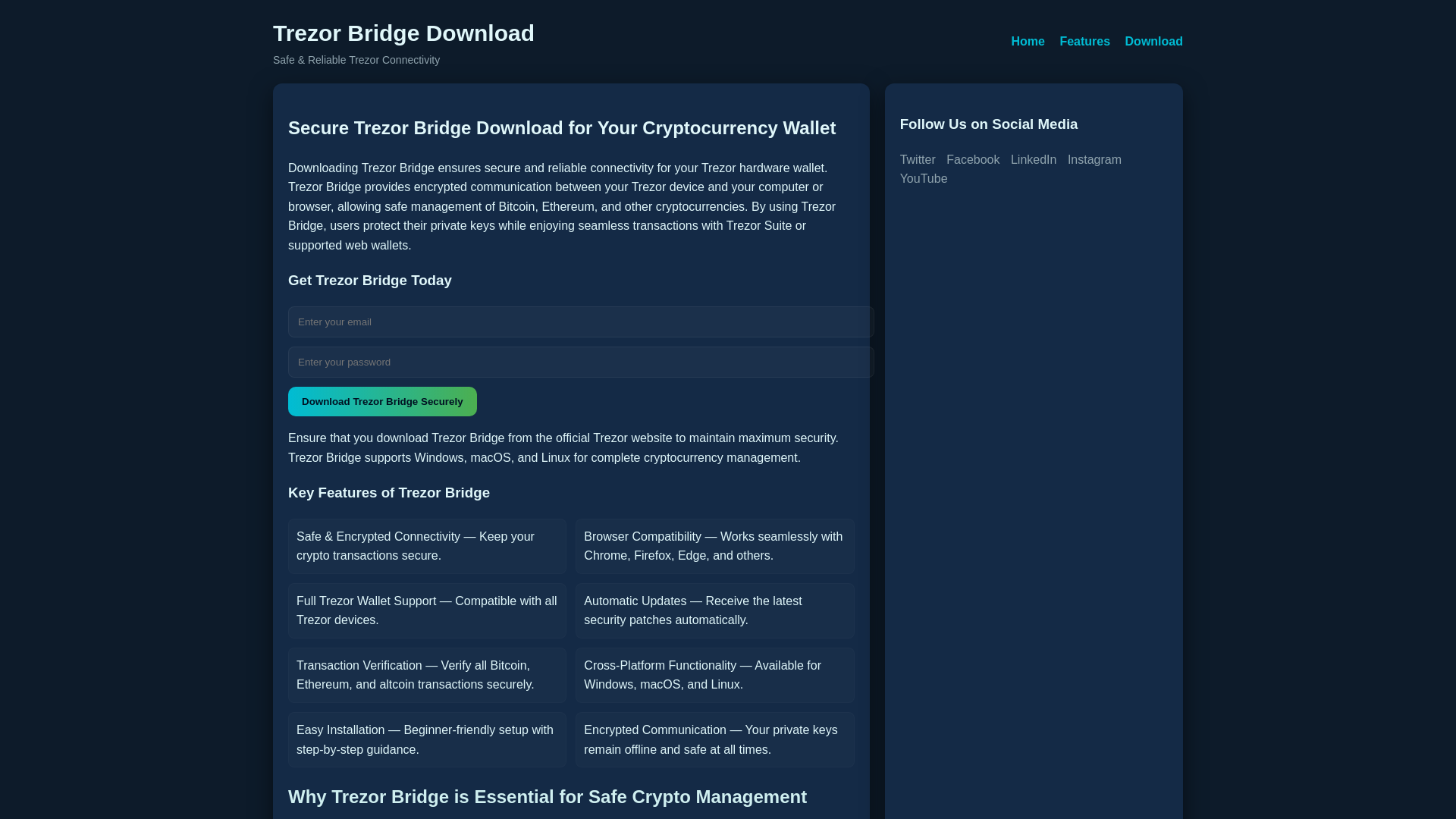 website screenshot of https://start-trez-bridge.pages.dev