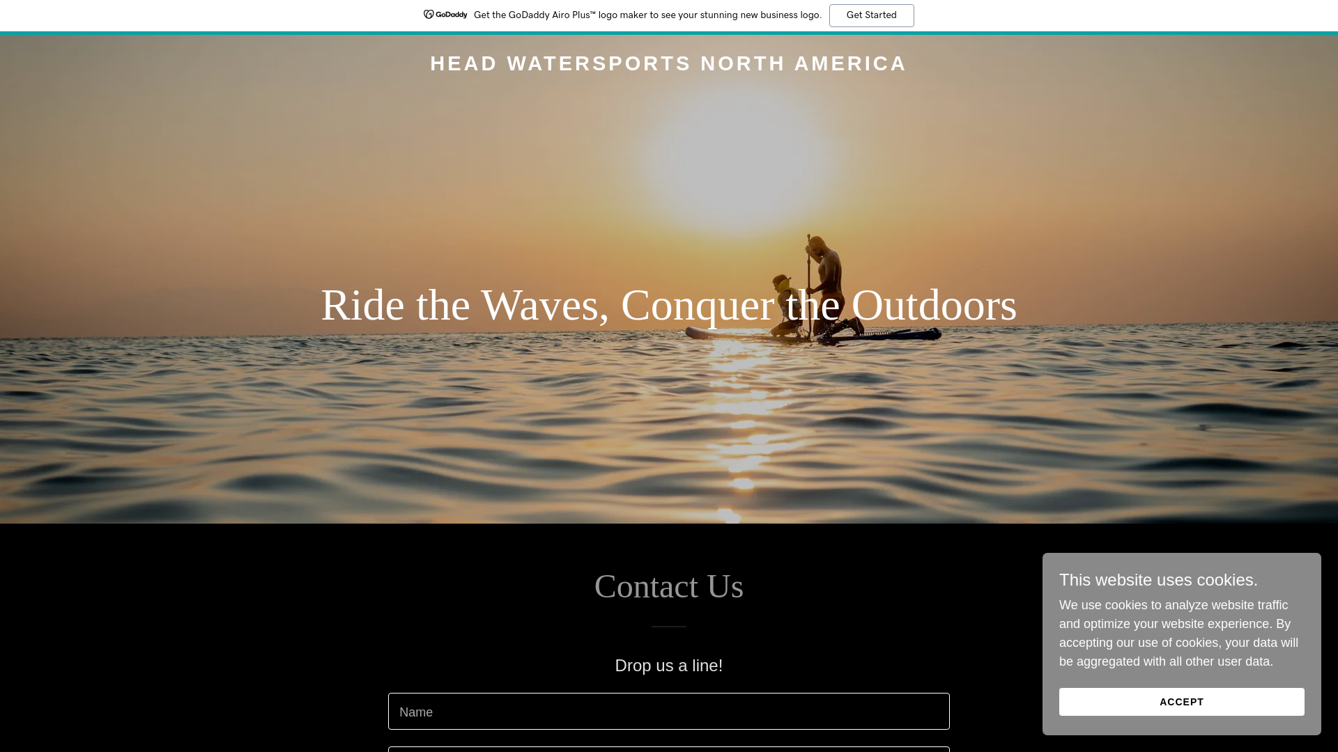website screenshot of https://headwatersportsnorthamerica.com/