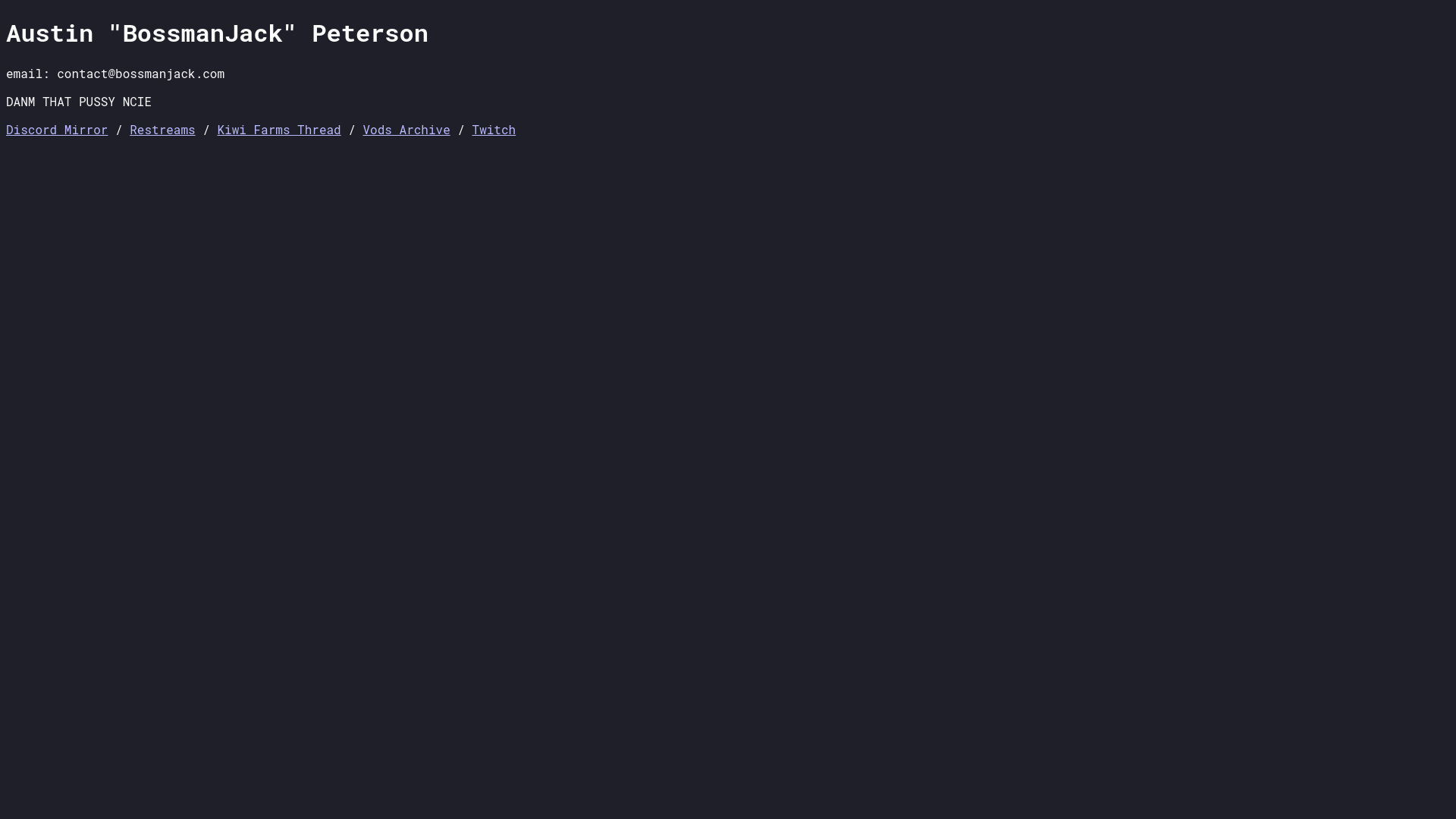 website screenshot of https://bossmanjack.pages.dev/