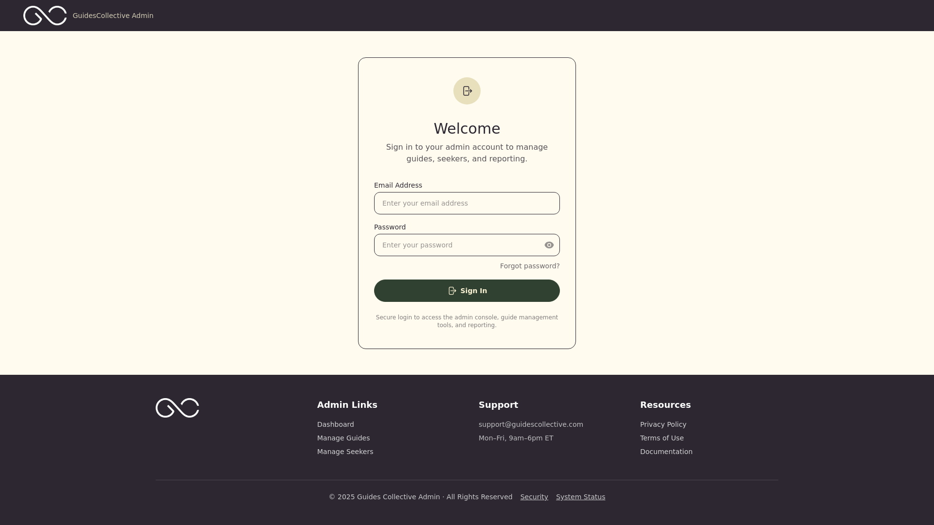 website screenshot of https://gc-admins-test.pages.dev/