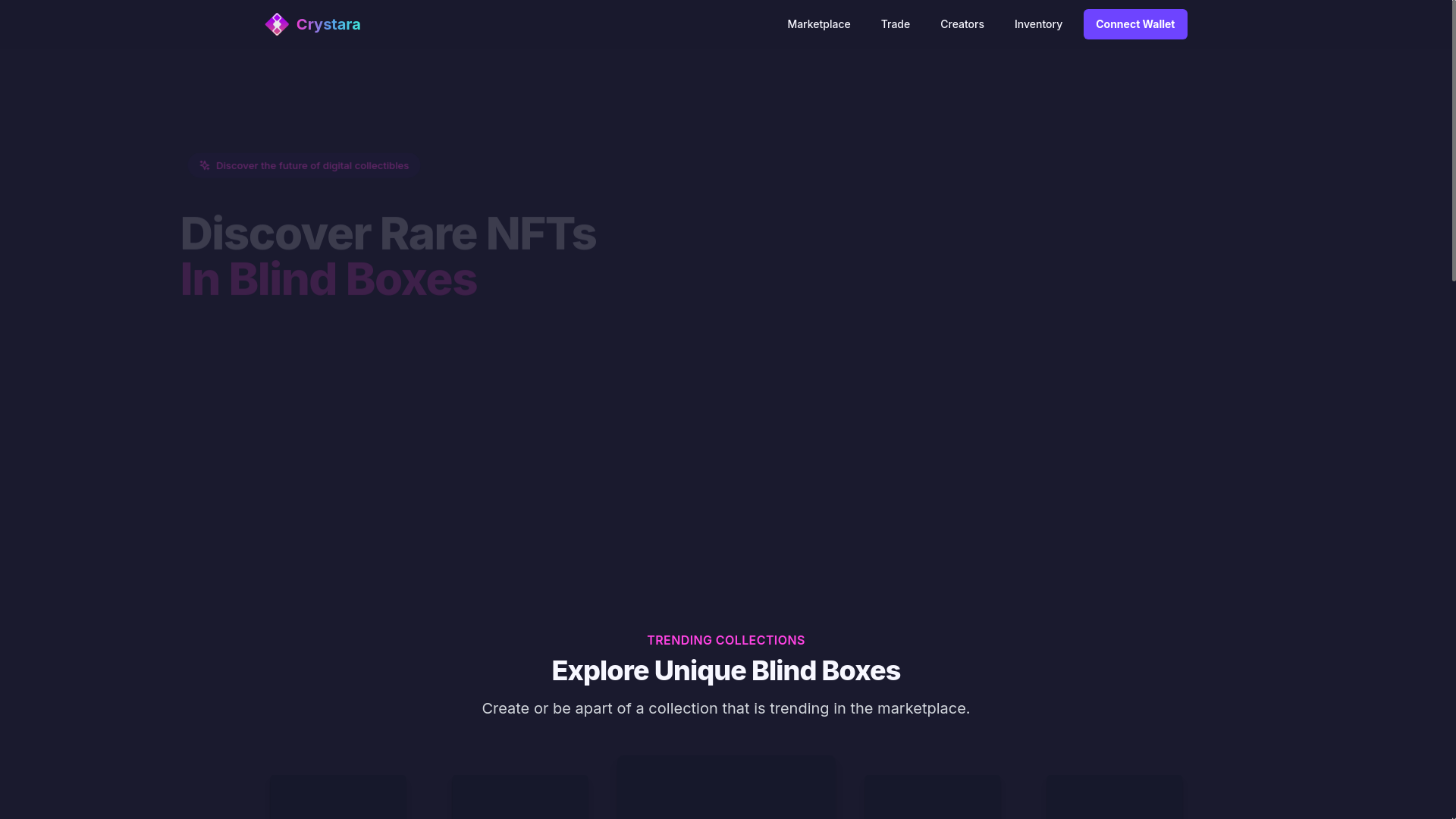 website screenshot of https://crystara-mainnet.pages.dev/