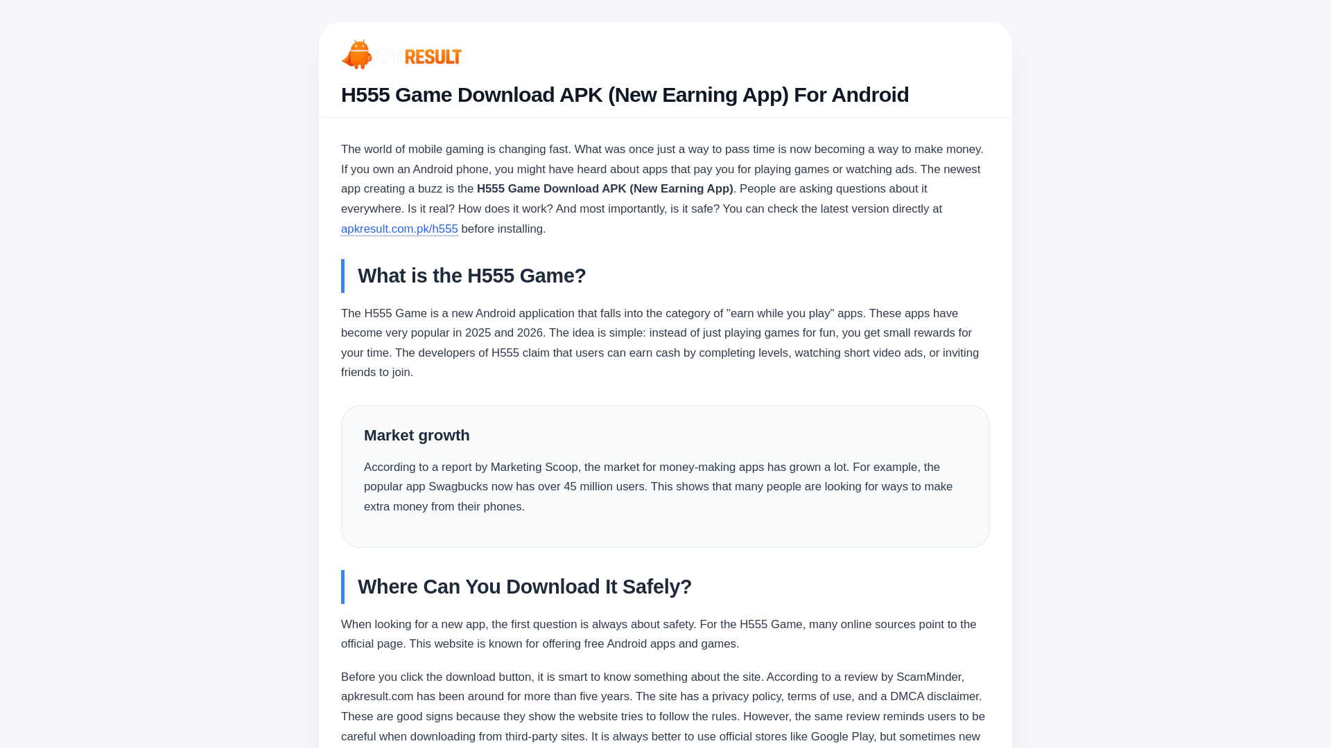 website screenshot of https://h555-game-download-apk-new-earning-app.pages.dev/