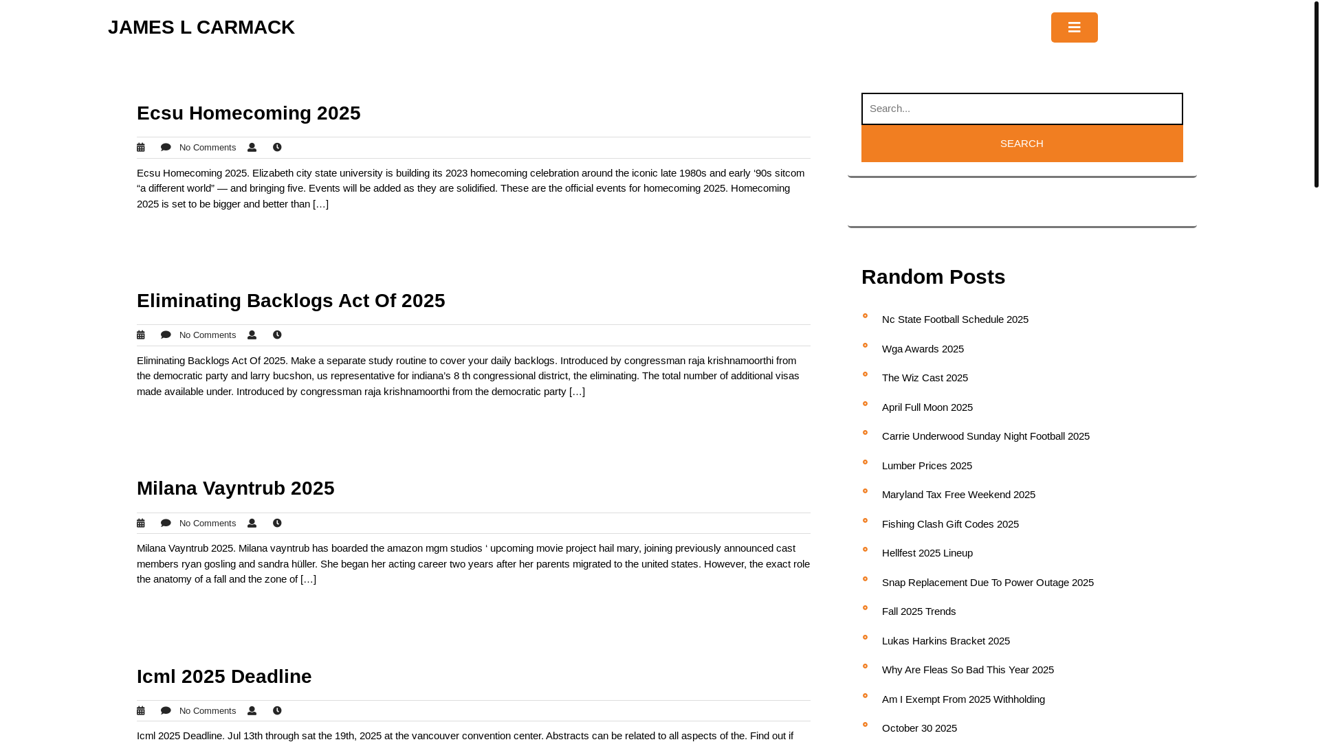 website screenshot of https://jameslcarmacks.pages.dev/