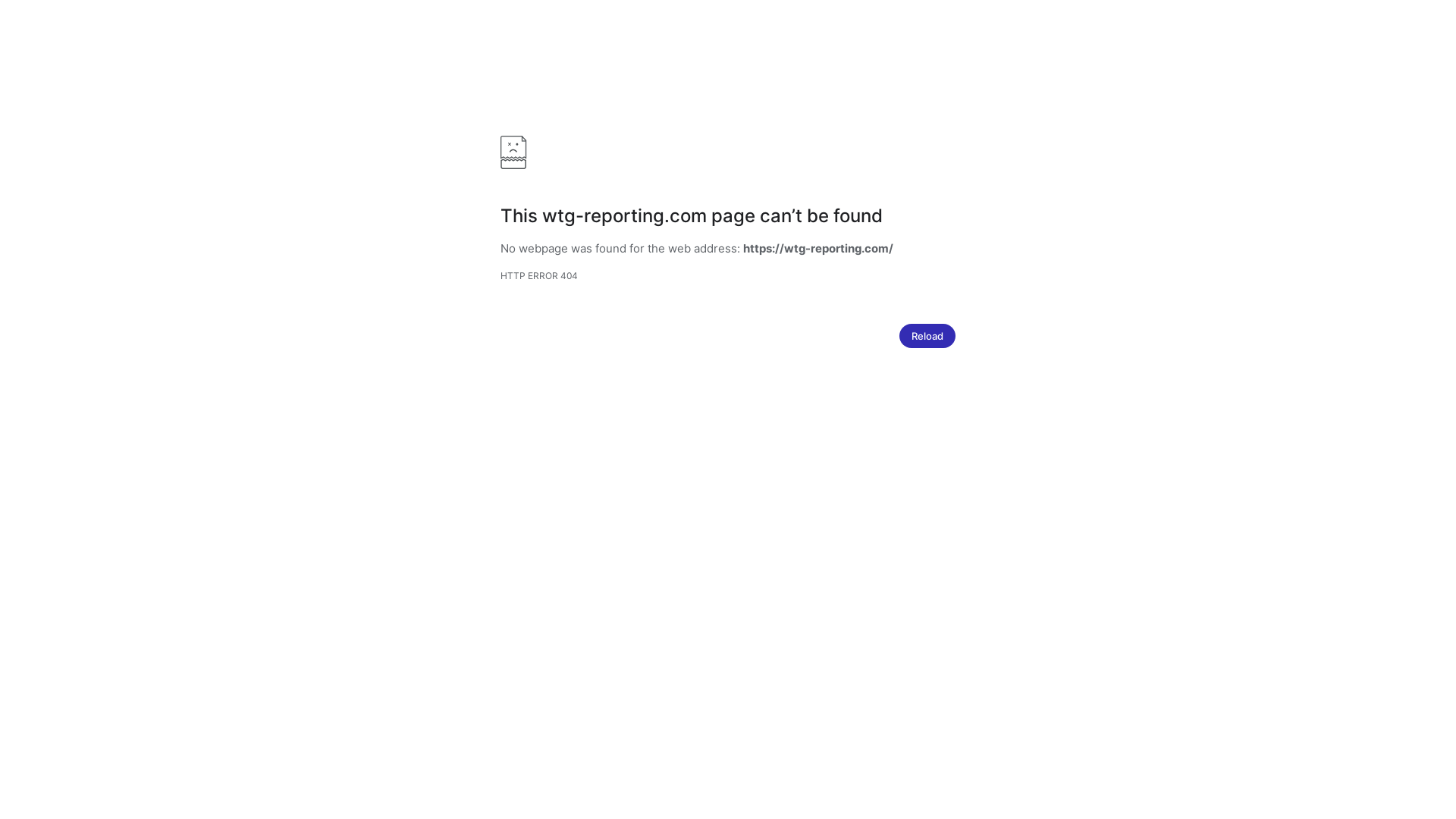 website screenshot of https://wtg-reporting.com/